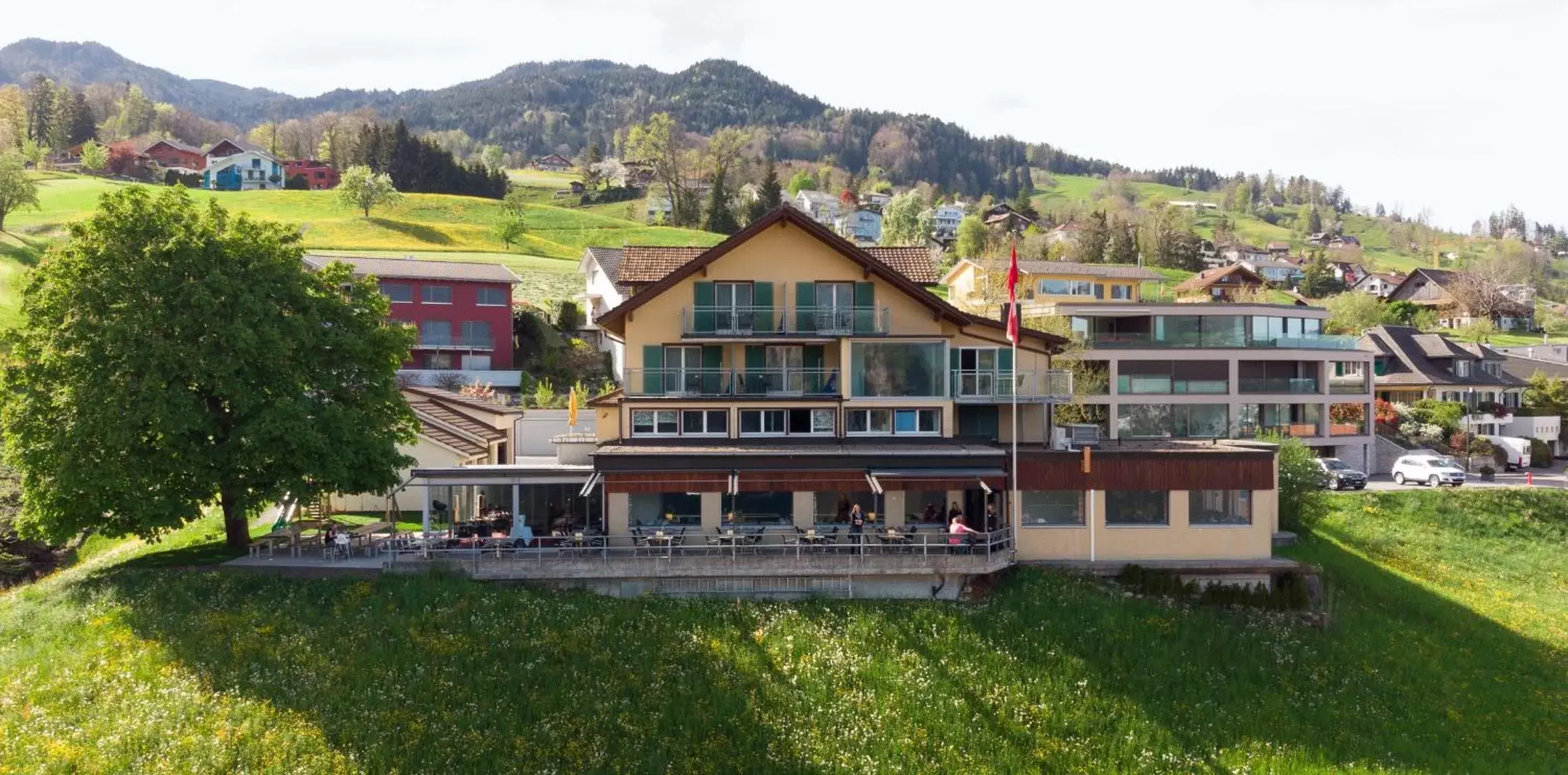 Bird's eye view, Property Building in Hotel Roggerli