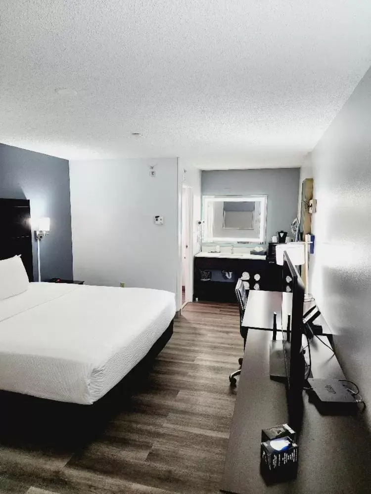Bedroom in La Quinta Inn by Wyndham Tampa Near Busch Gardens