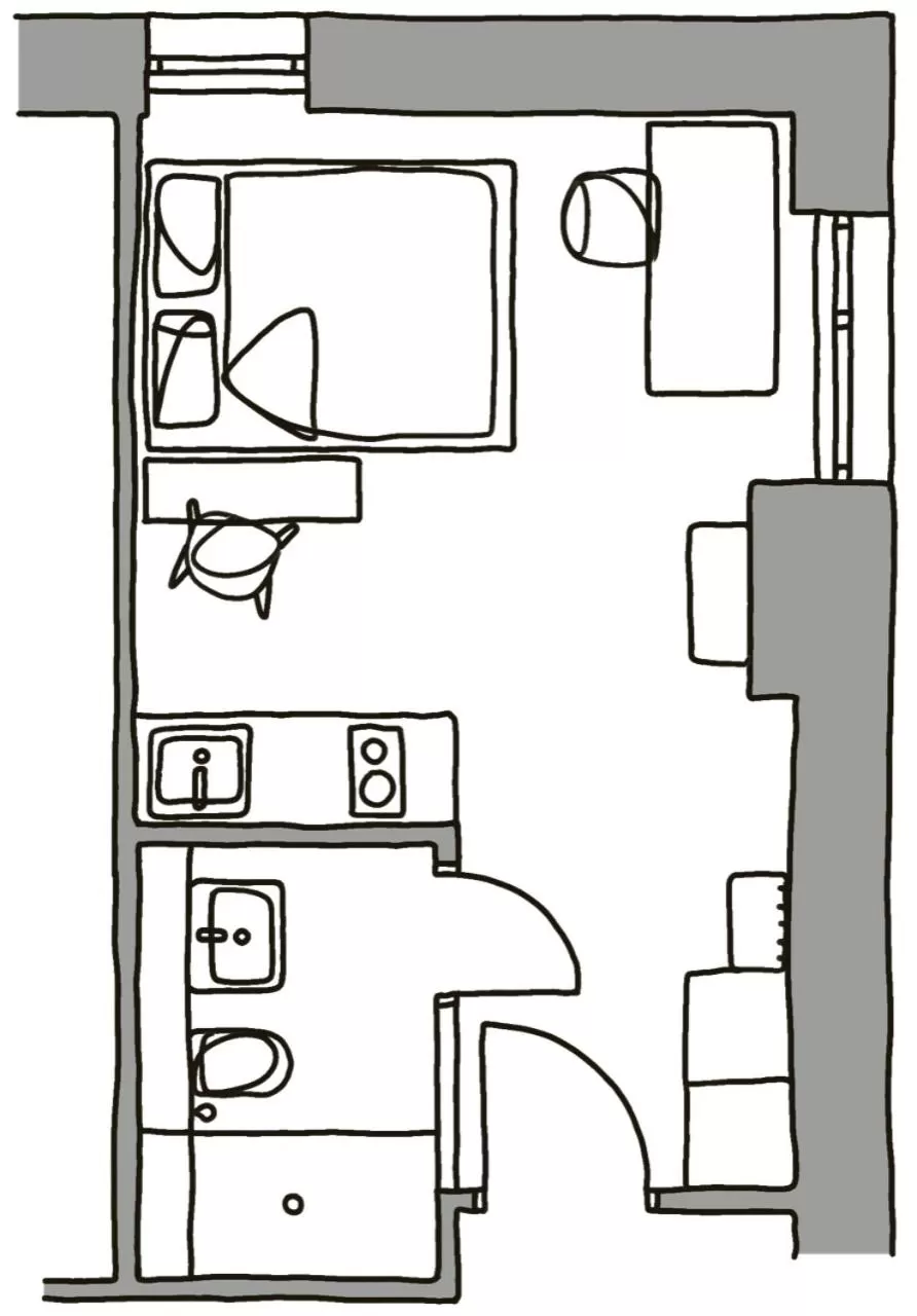 Floor plan in MoLiving - Design Hotel & Apartments Düsseldorf-Neuss
