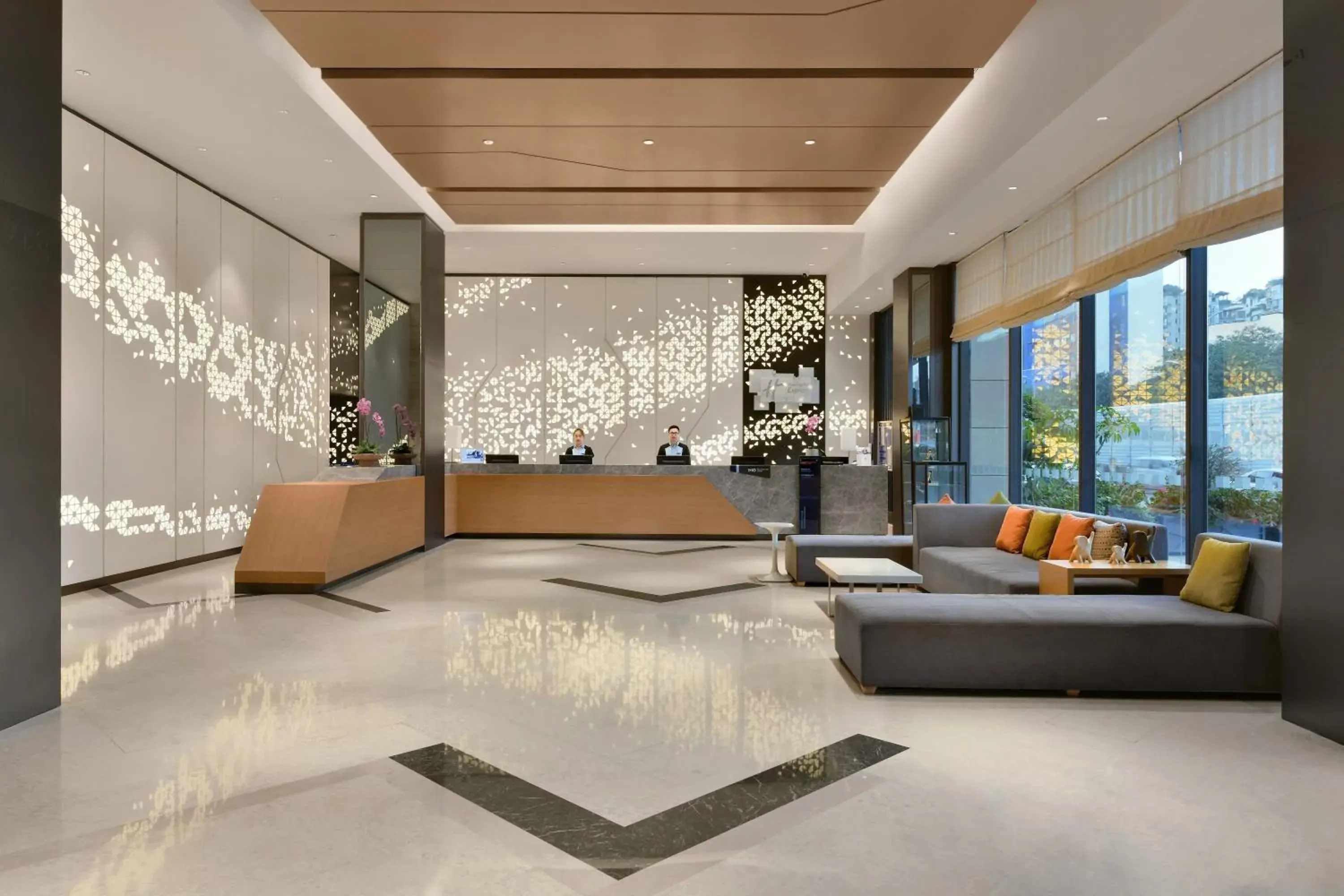 Property building, Lobby/Reception in Holiday Inn Express Chengdu Huanhuaxi, an IHG Hotel