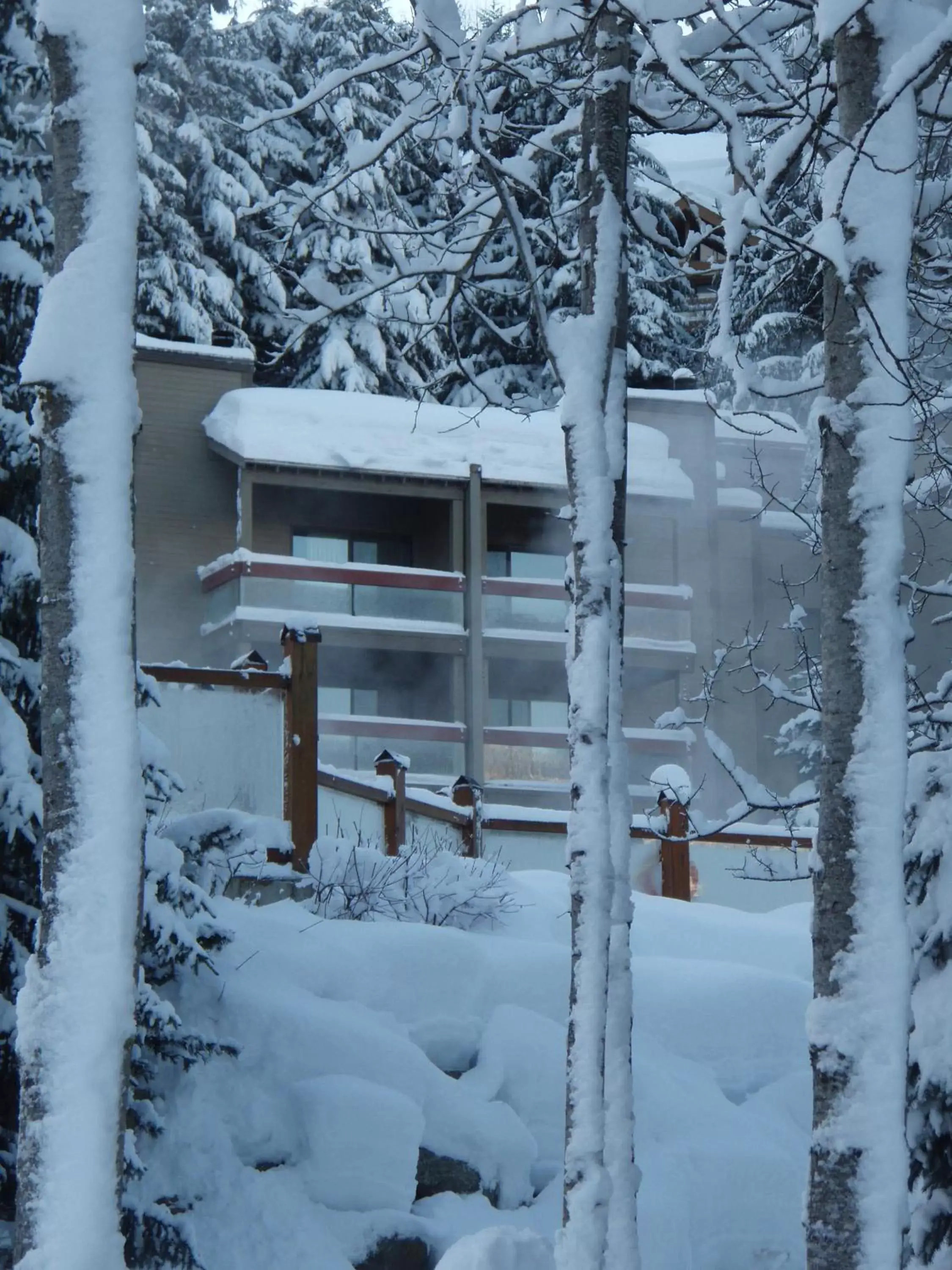 Facade/entrance, Winter in Tantalus Resort Lodge