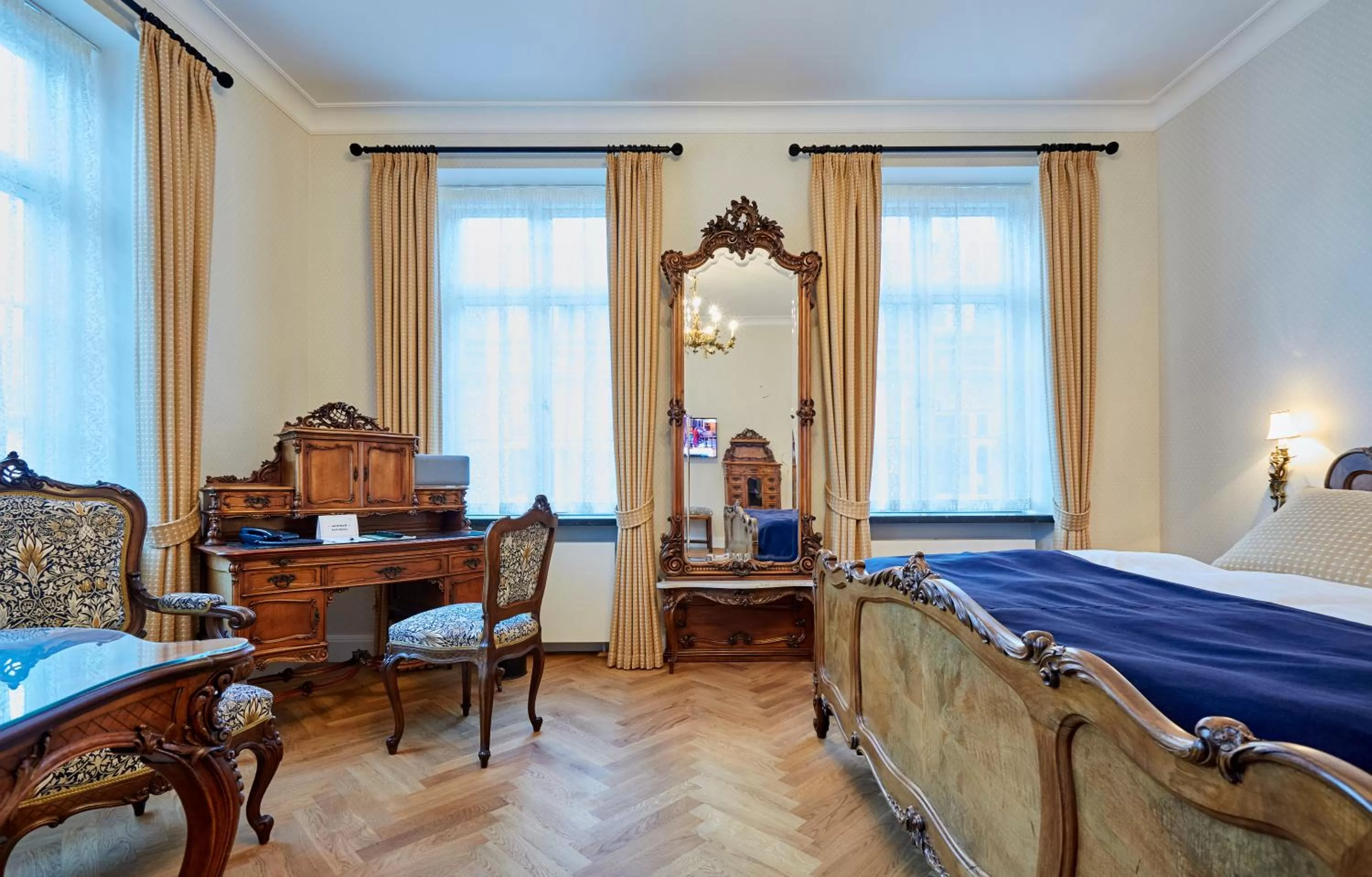 Decorative detail, Bed in Hotel Randers