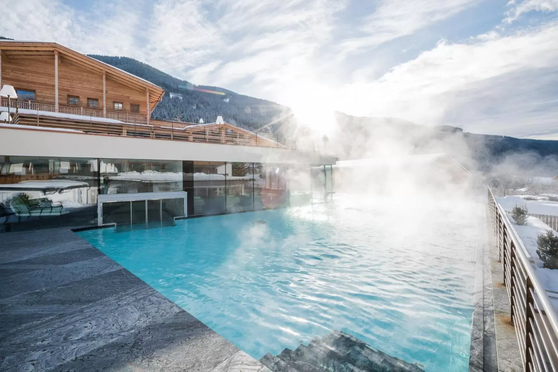 Swimming Pool in Alpine Nature Hotel Stoll