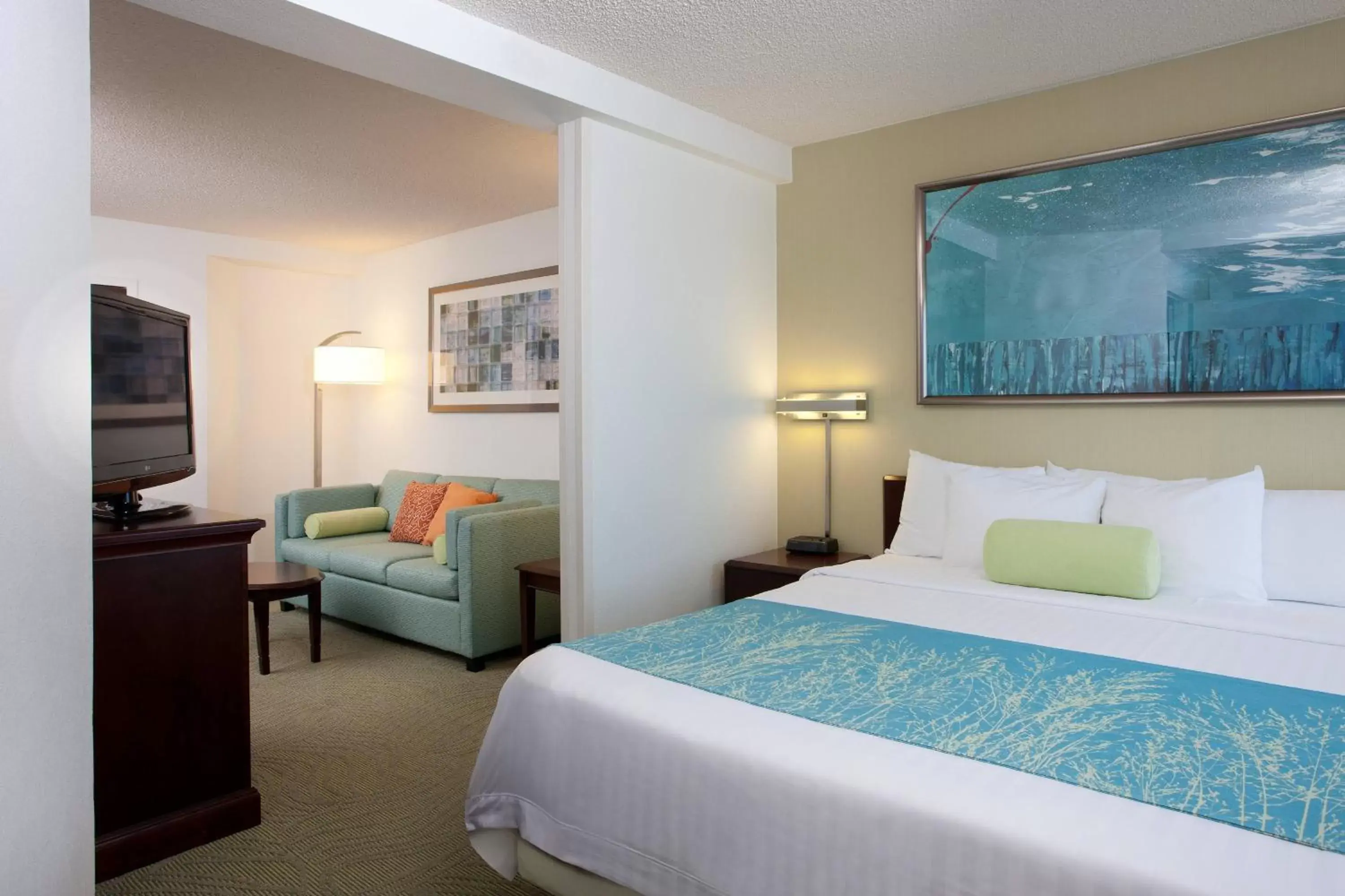 Bedroom, Bed in SpringHill Suites Los Angeles LAX/Manhattan Beach