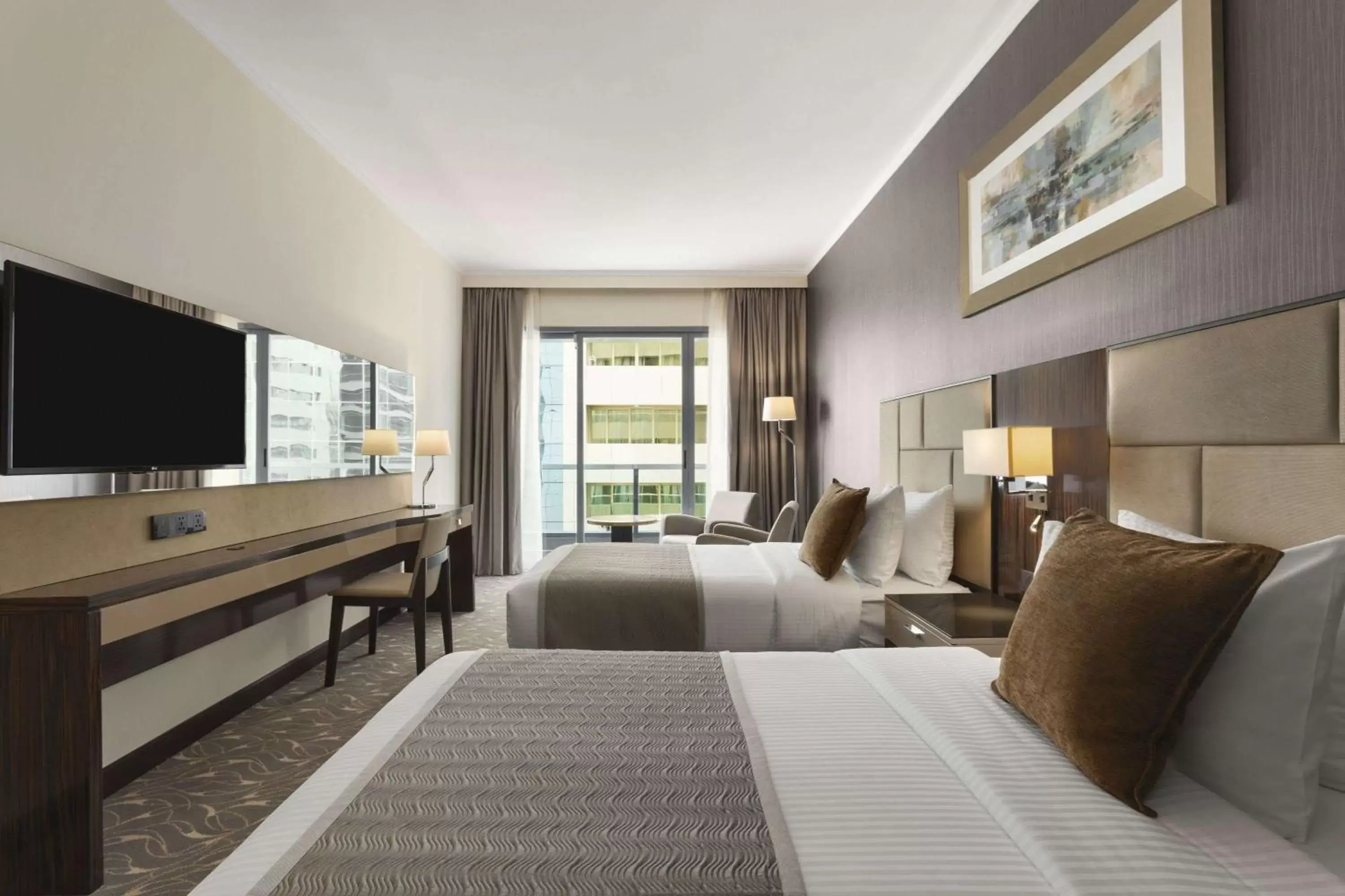 On site, Bed in Hawthorn Suites by Wyndham Abu Dhabi City Center