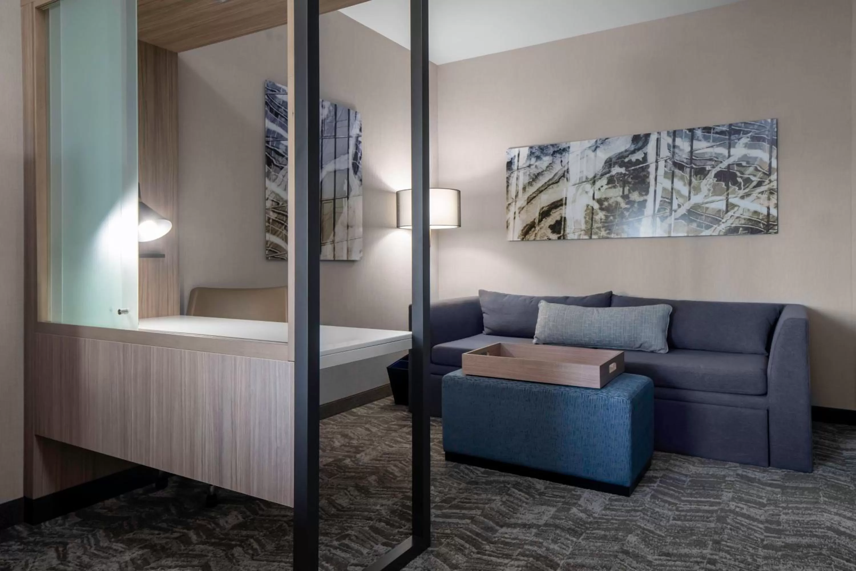 Living room, Bed in SpringHill Suites by Marriott Charlotte Huntersville