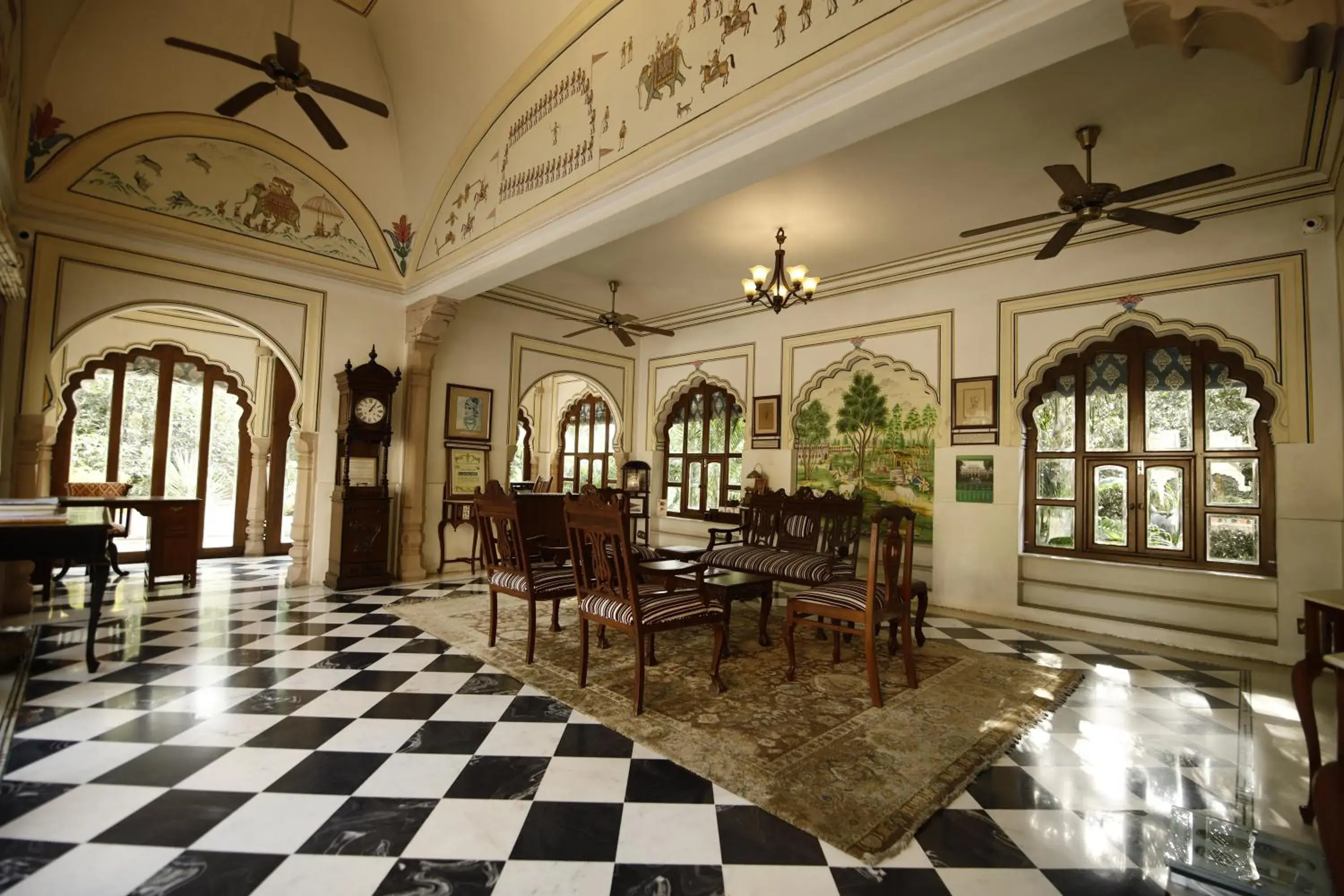 Lobby or reception, Restaurant/Places to Eat in Hotel Narain Niwas Palace