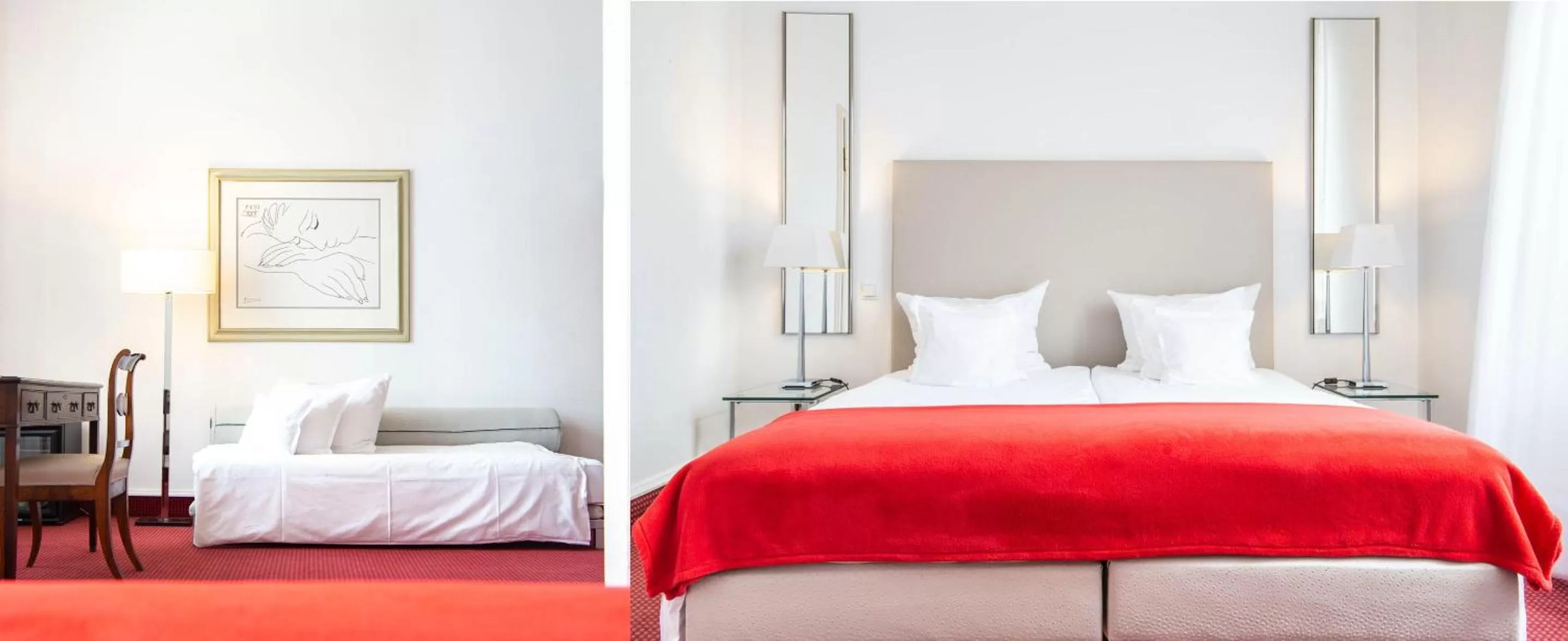 Bed in Hotel Bamberger Hof Bellevue