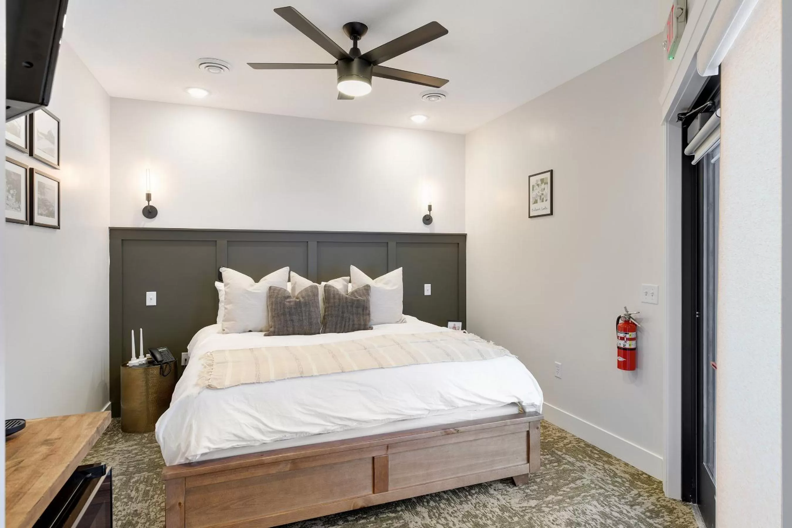 Bed in Balsam Lake Lodge