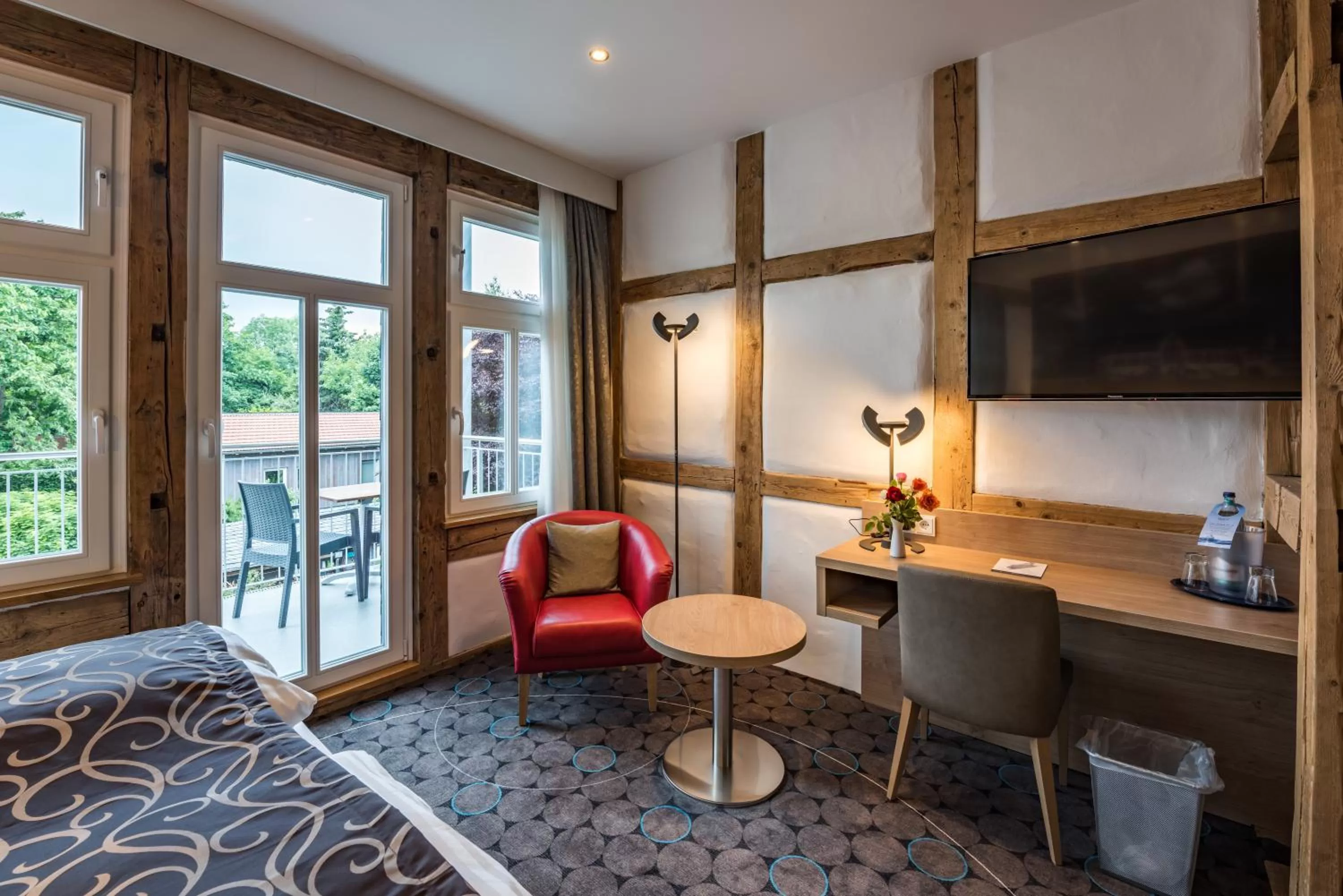 Photo of the whole room, Bed in AKZENT Hotel Villa Saxer