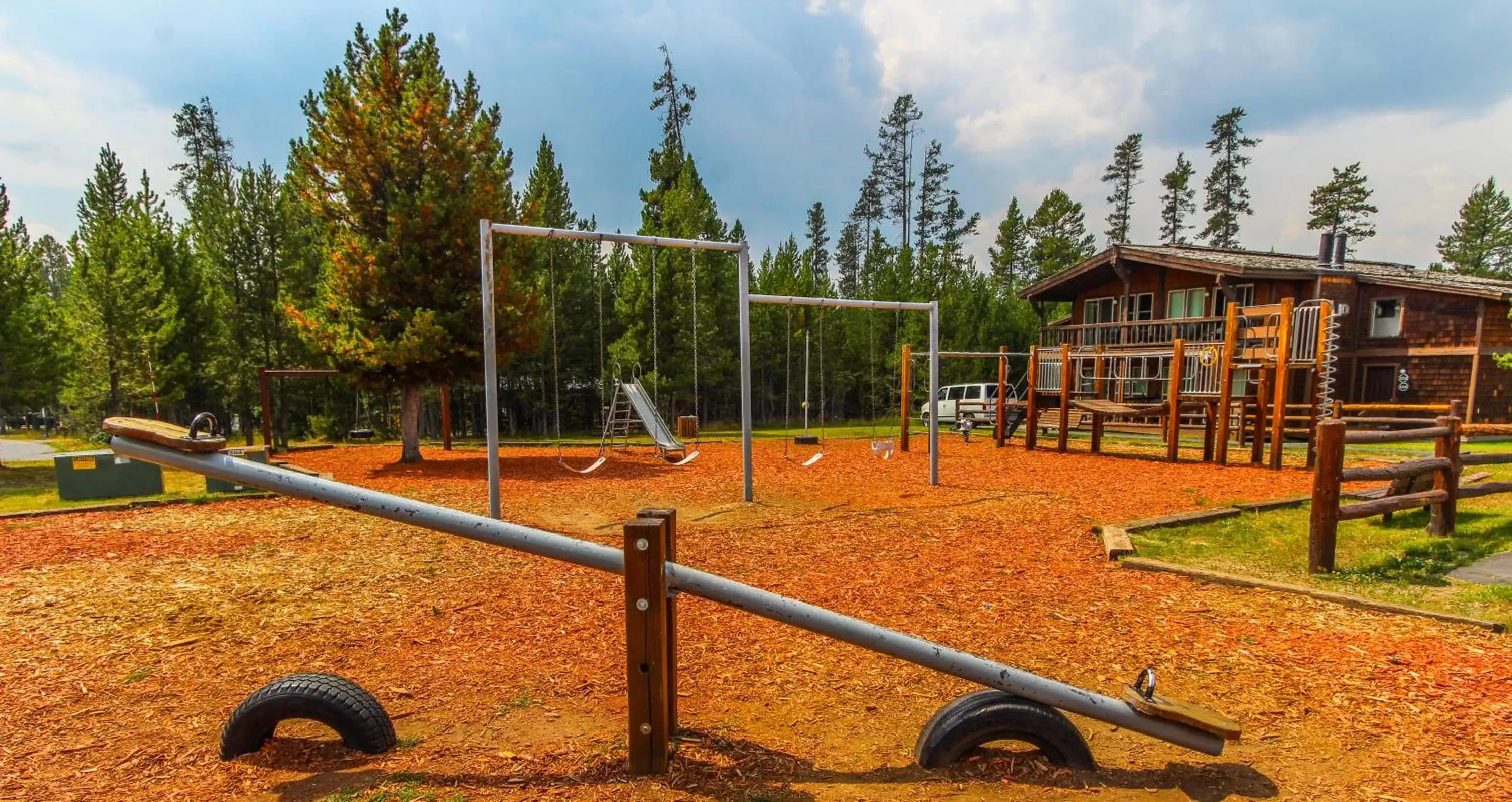 Spring, Children's Play Area in Timbers at Island Park