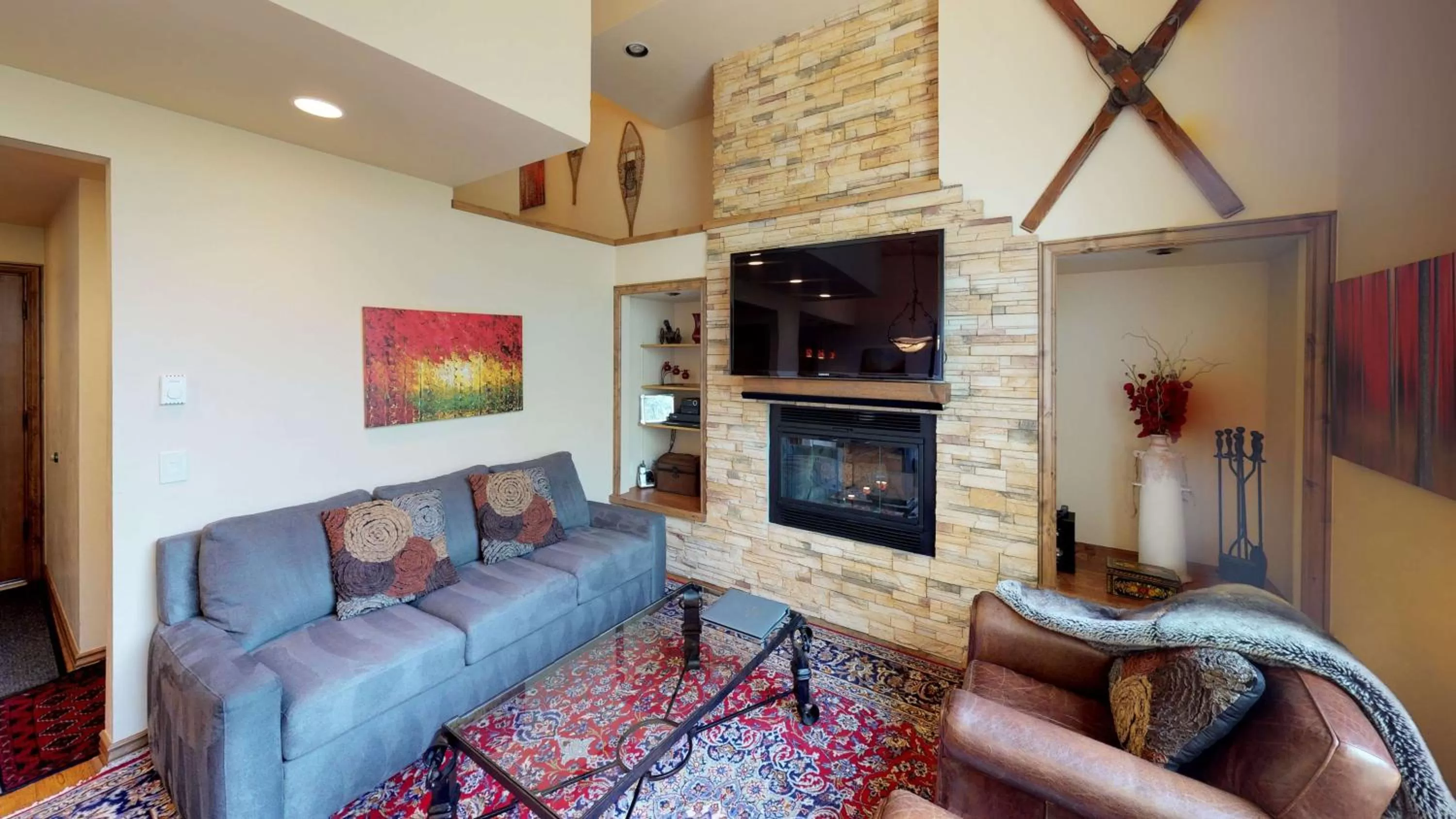 TV and multimedia in Vail Residences at Cascade Village, a Destination by Hyatt Residence