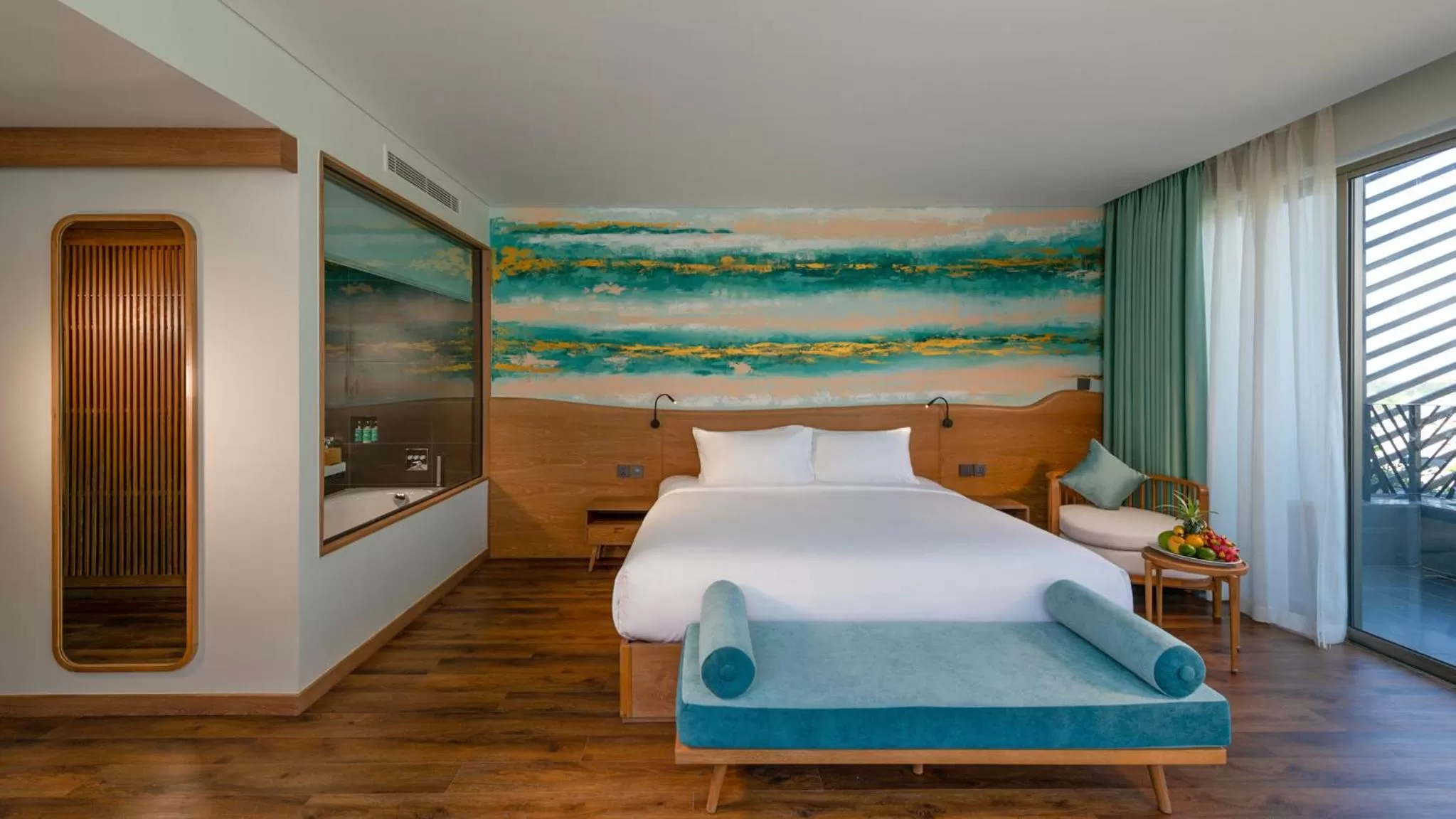 Bed in Bellerive Hoi An Resort and Spa