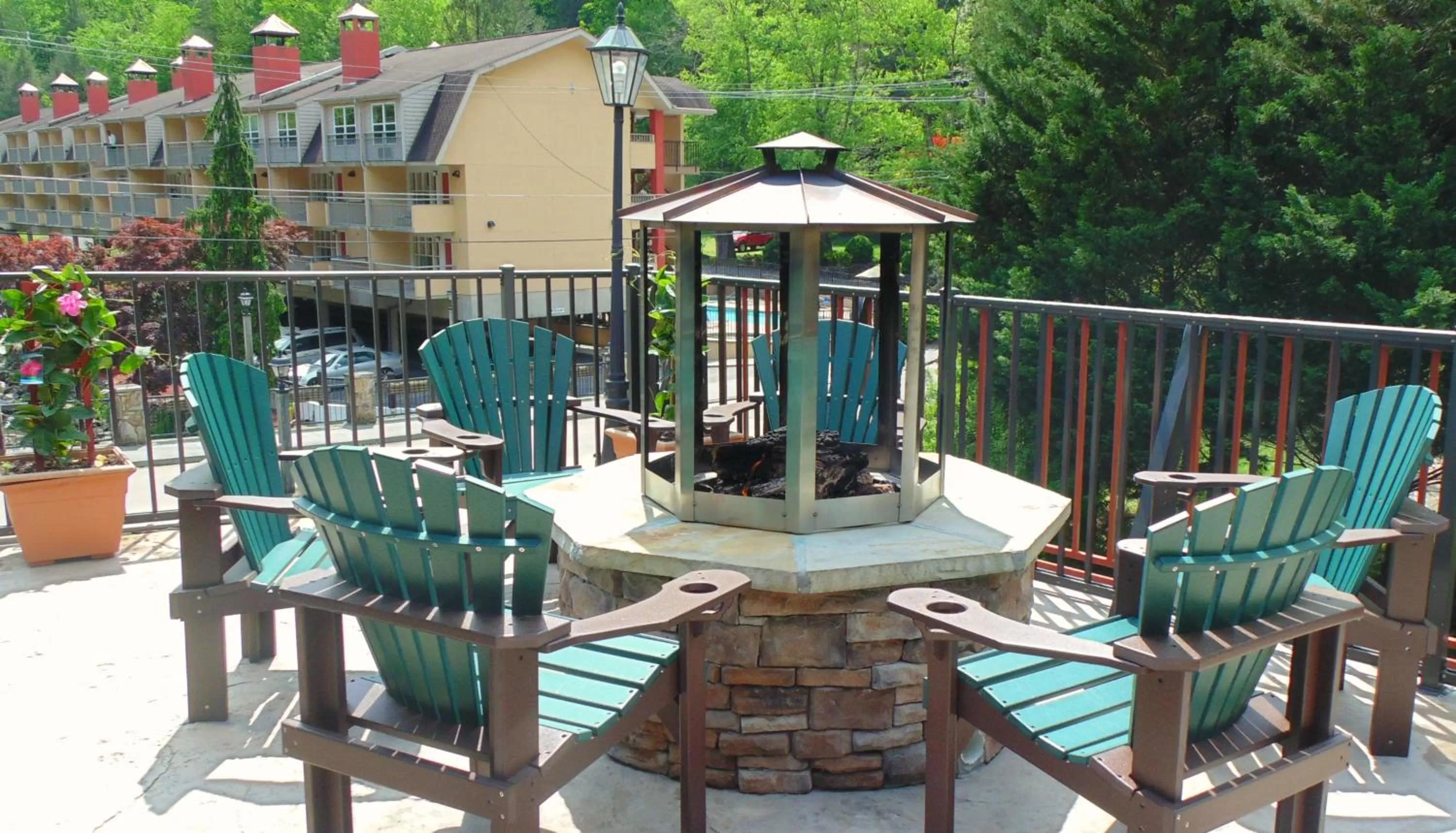 Patio in Baymont by Wyndham Gatlinburg On The River