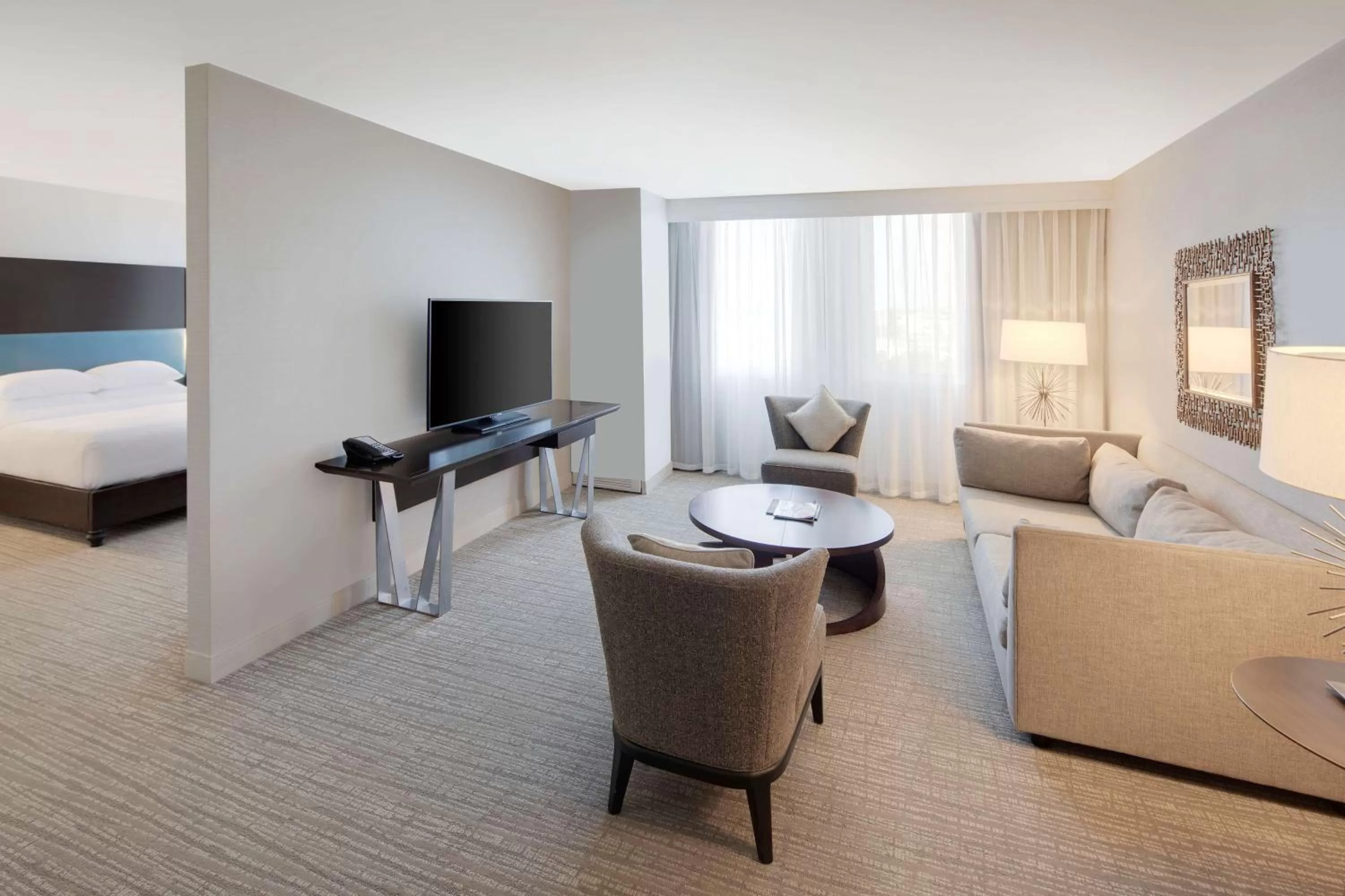 Living room, Bed in DoubleTree by Hilton Hotel Deerfield Beach Boca Raton