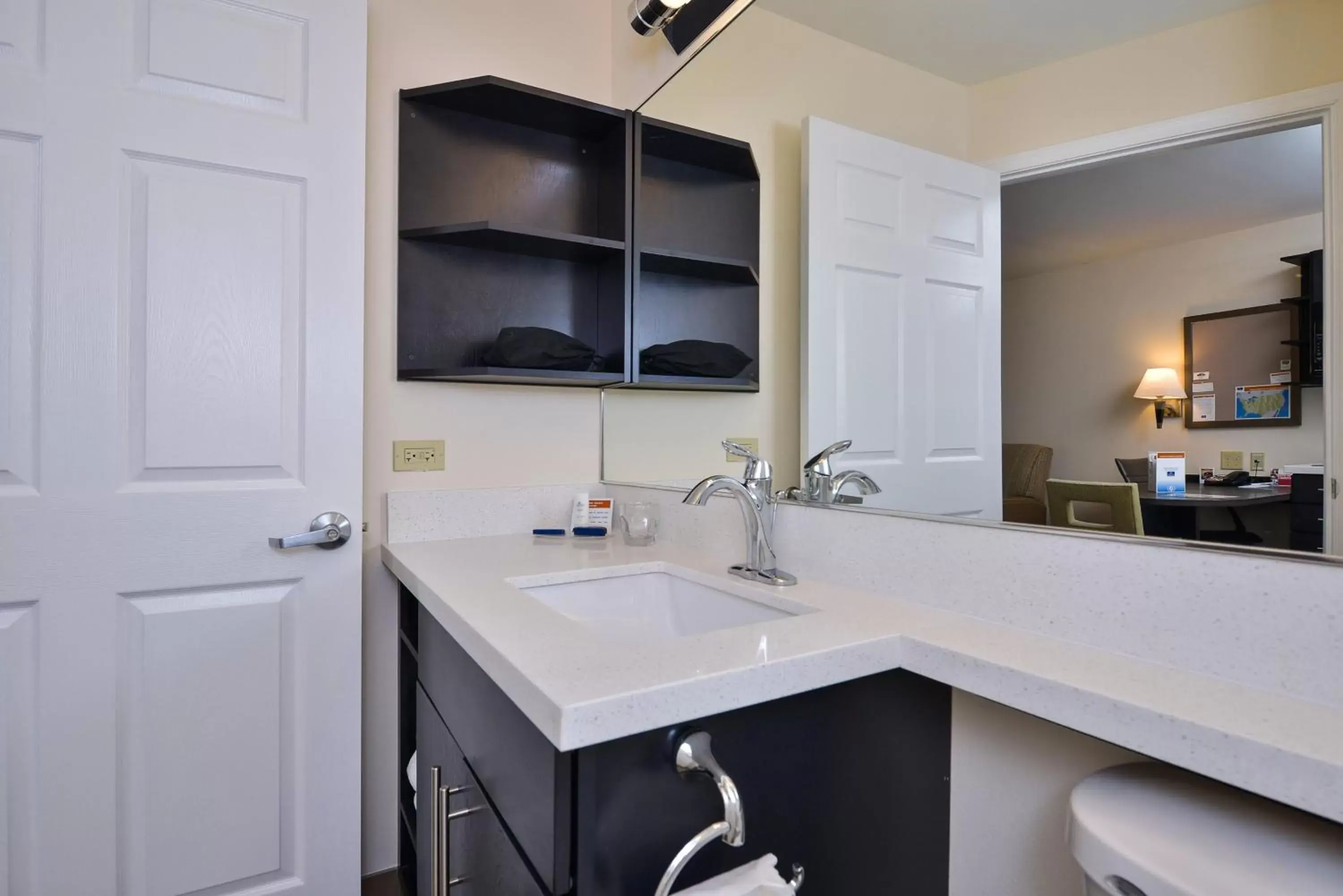 Bathroom in Candlewood Suites Harrisburg-Hershey, an IHG Hotel