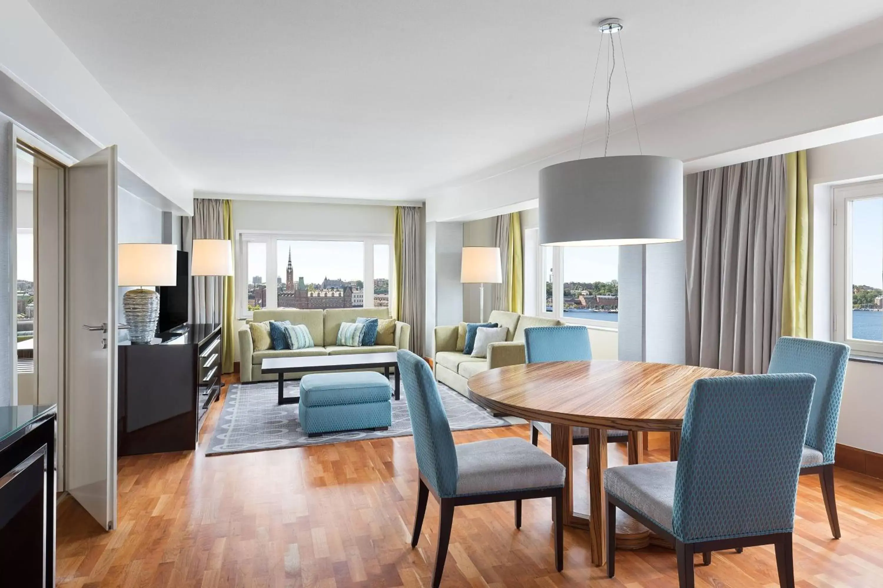 Living room, Dining Area in Sheraton Stockholm Hotel