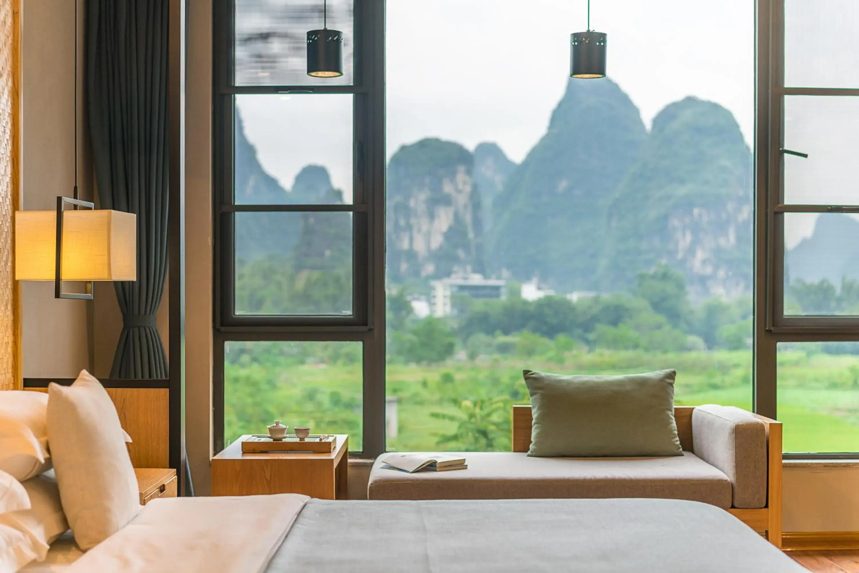 View (from property/room), Mountain View in Yangshuo Zen Garden Resort