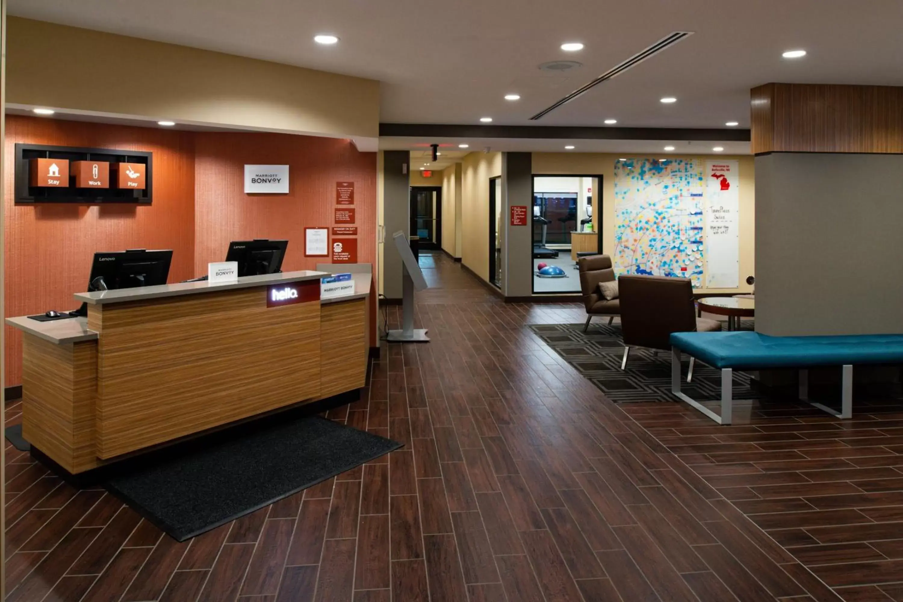 Lobby or reception, Lobby/Reception in TownePlace Suites by Marriott Detroit Belleville