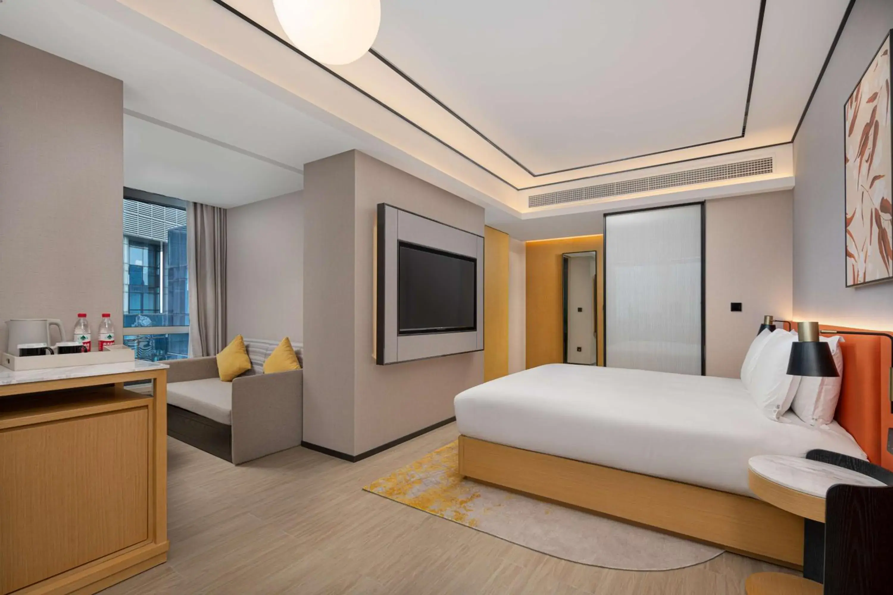 Bed in Hilton Garden Inn Shanghai Lujiazui Bed in Hilton Garden Inn Shanghai Lujiazui