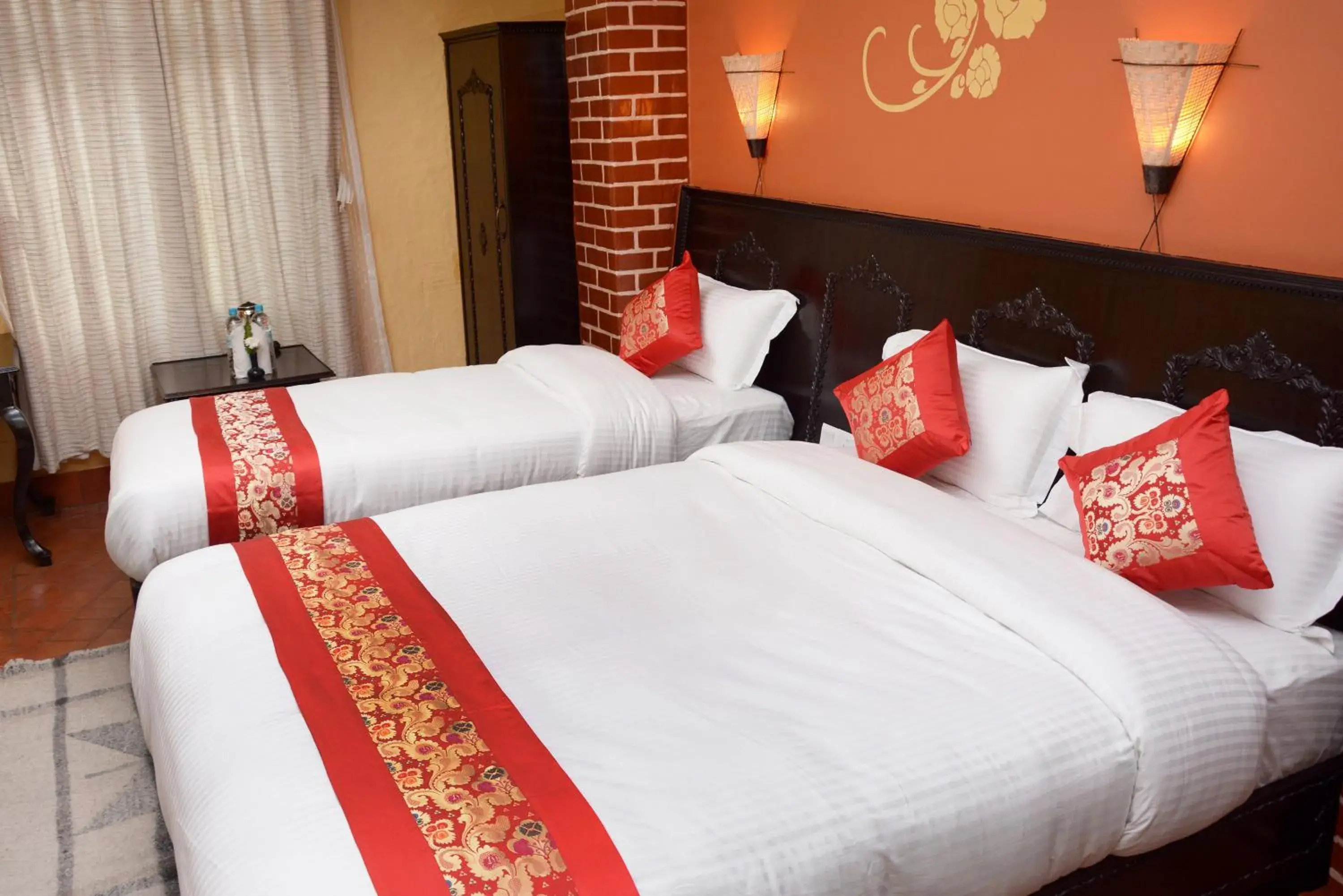 Bed in Kasthamandap Boutique Hotel