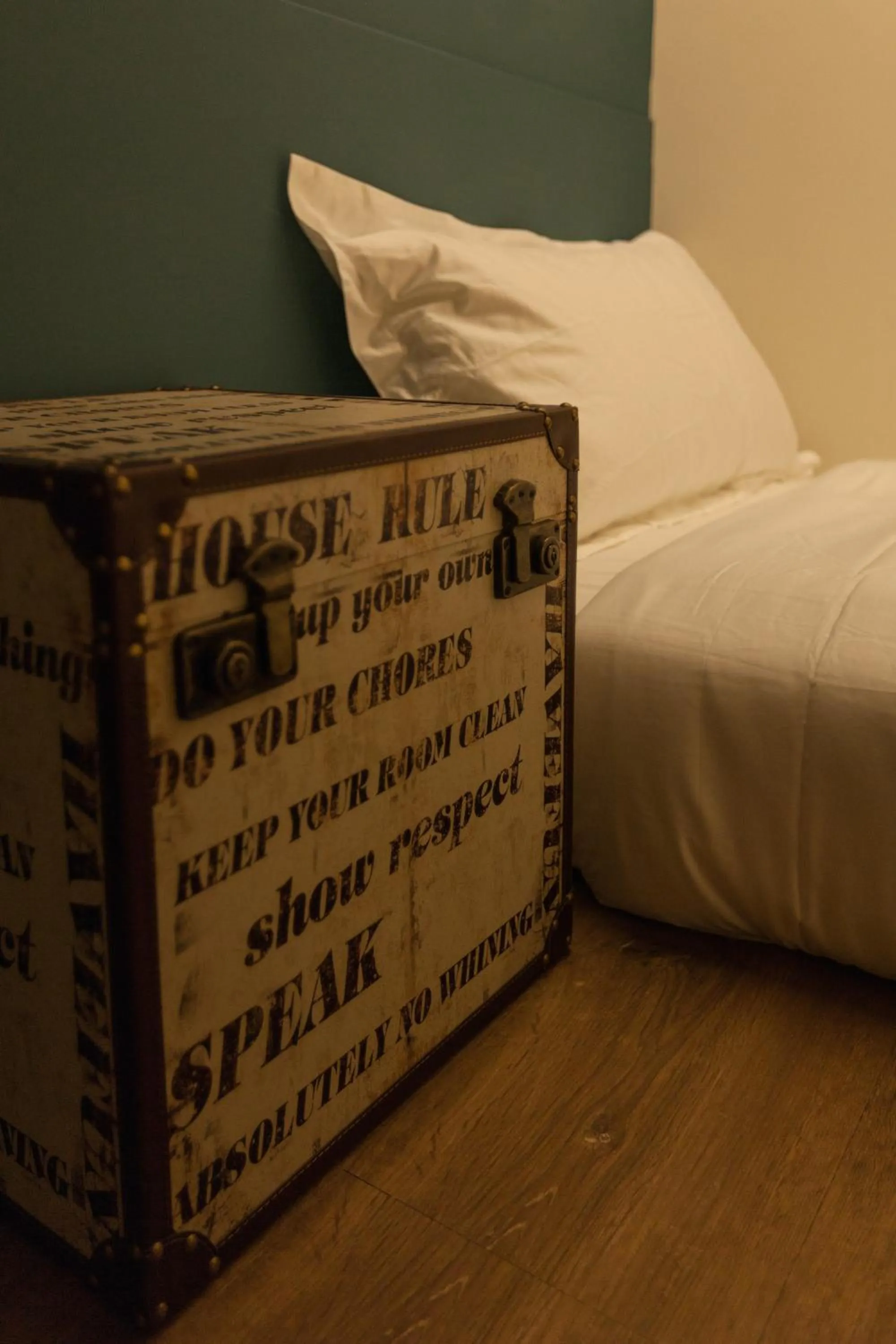 Decorative detail, Bed in Mini Voyage Hostel