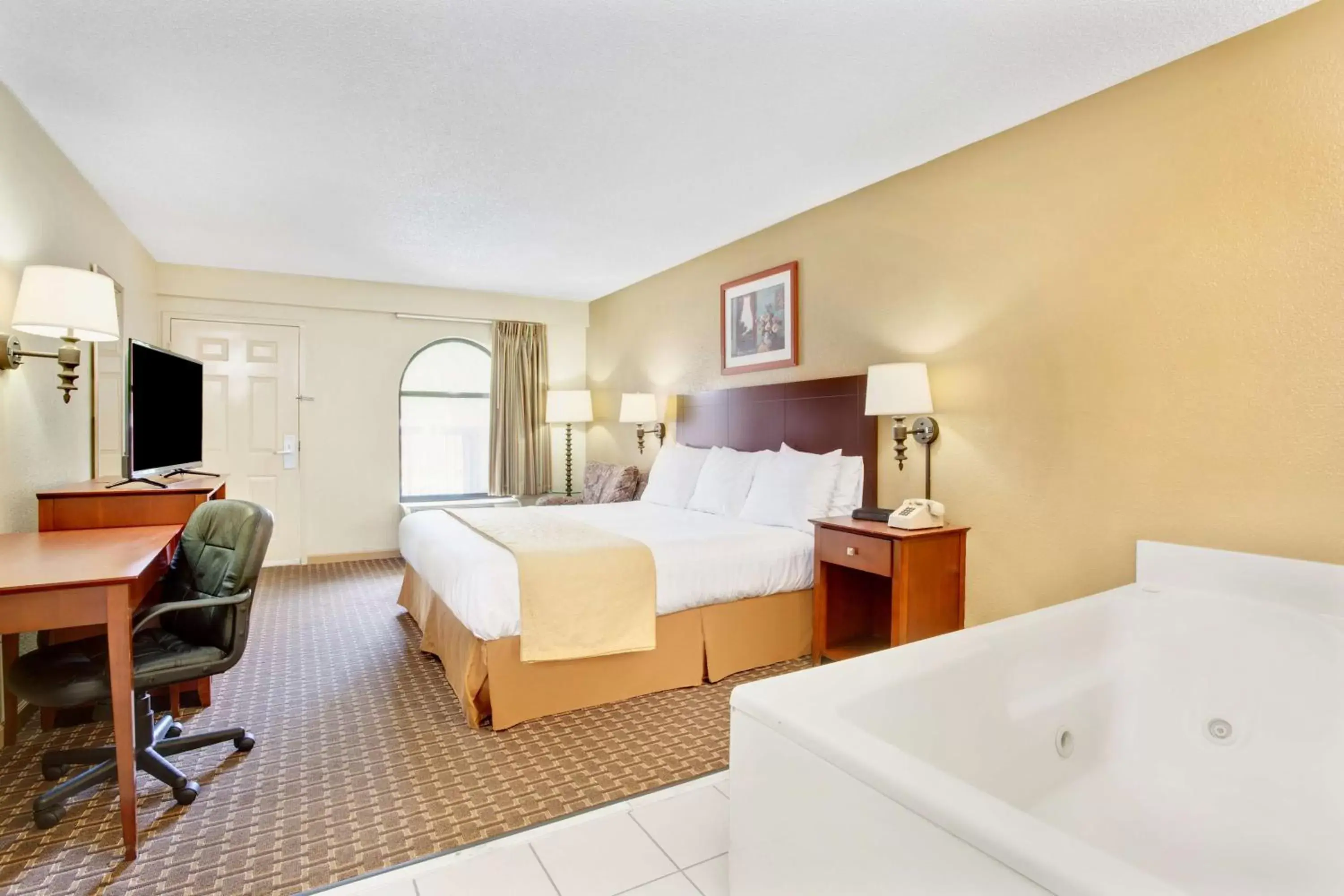 Deluxe King Room with Spa Bath- Non-Smoking in Days Inn & Suites by Wyndham Stockbridge South Atlanta