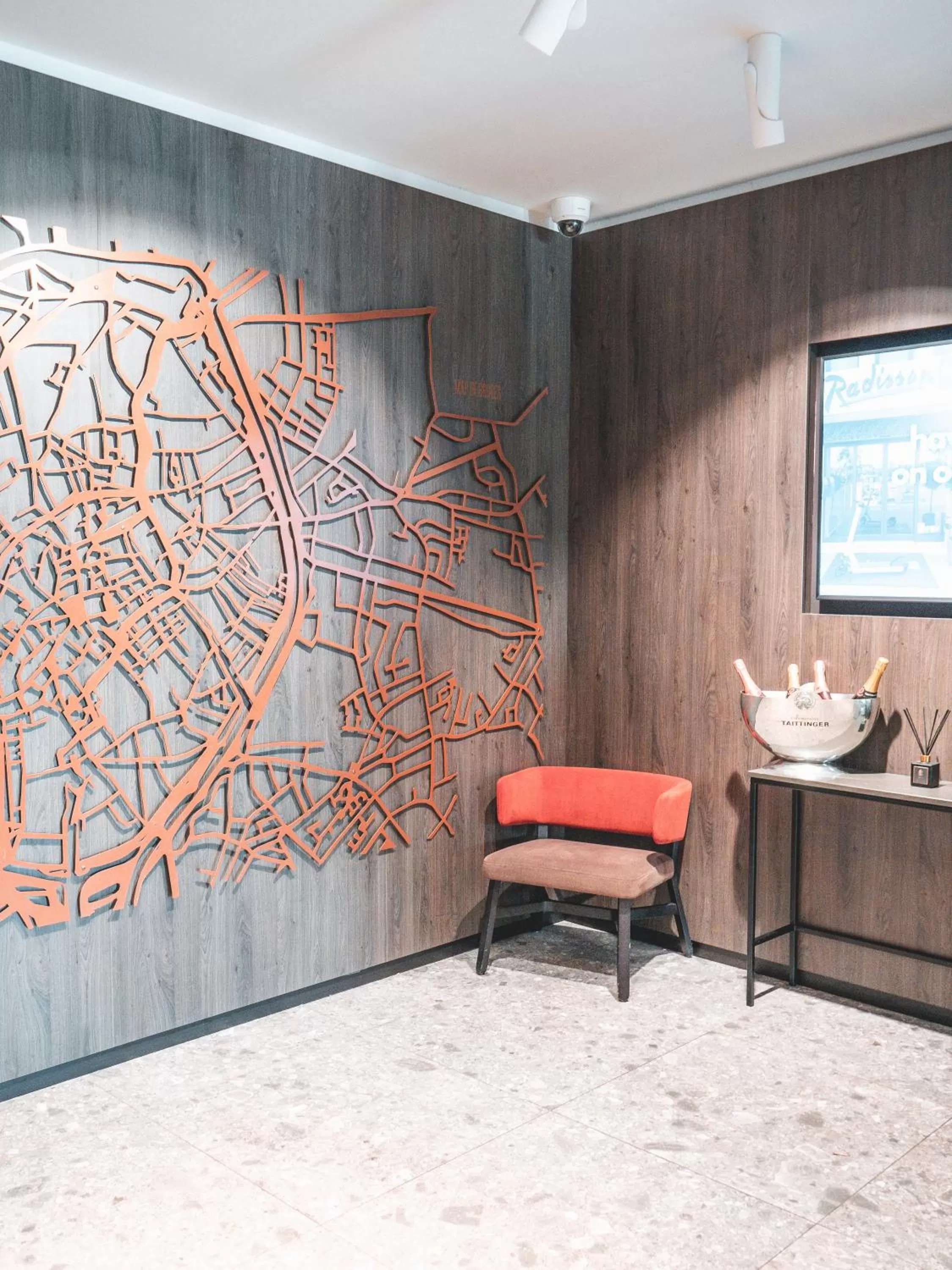 Seating area in Radisson Blu Hotel, Bruges