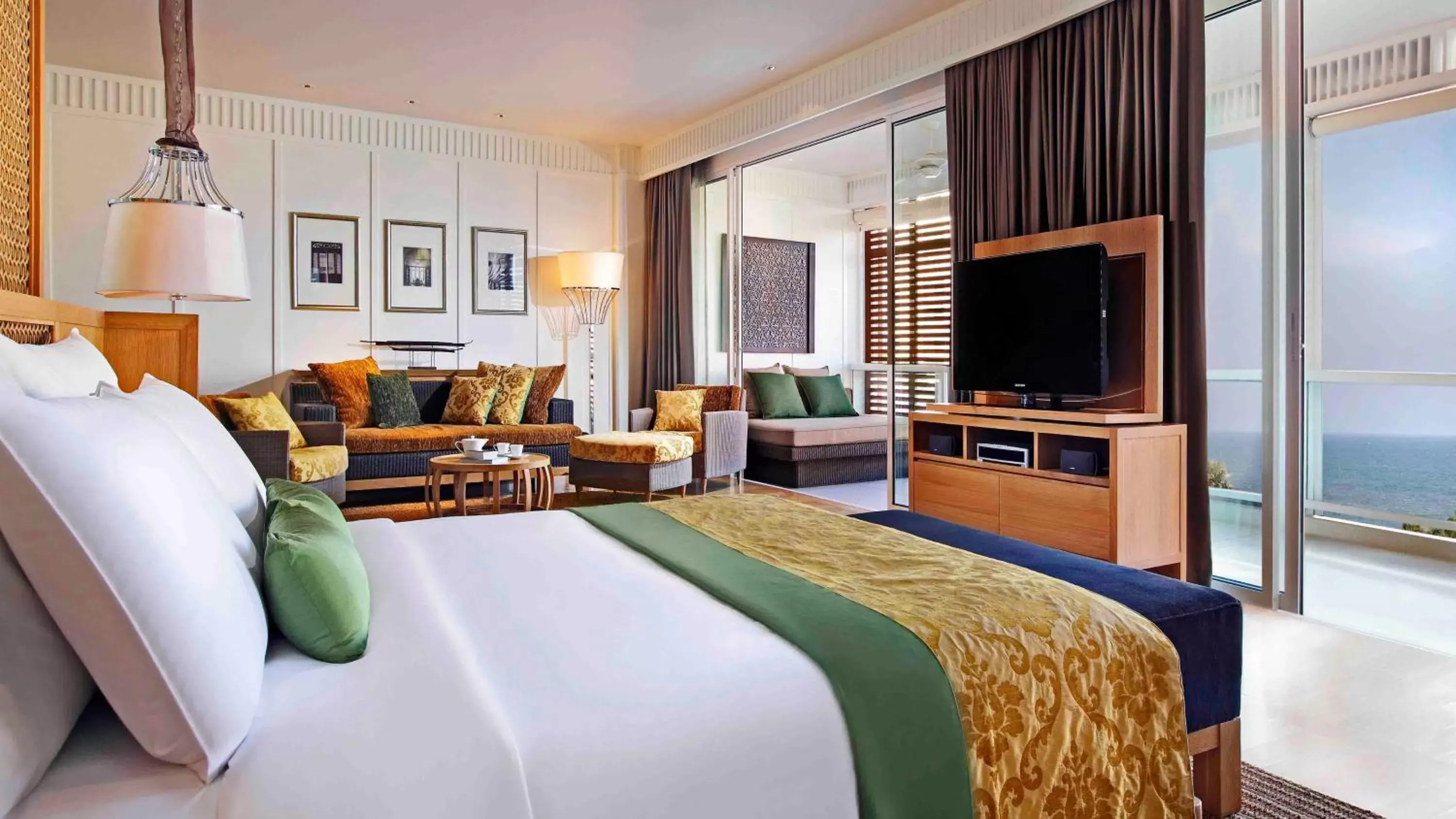 View (from property/room), Bed in InterContinental Hua Hin Resort, an IHG Hotel