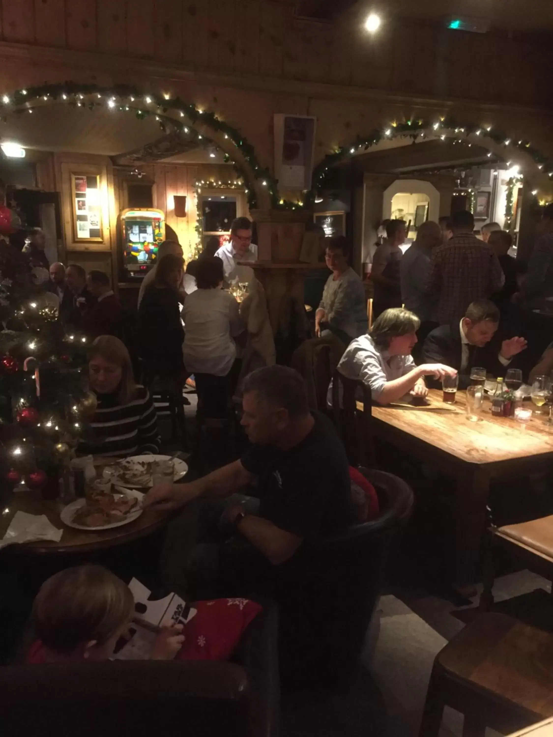 group of guests in The Brewery Tap