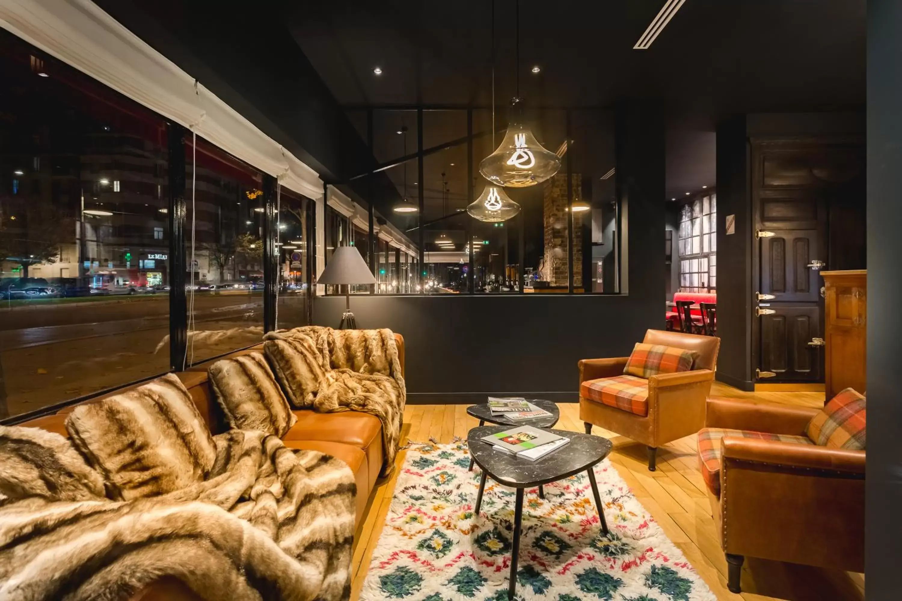 Lounge or bar, Lobby/Reception in Hôtel Clarisse