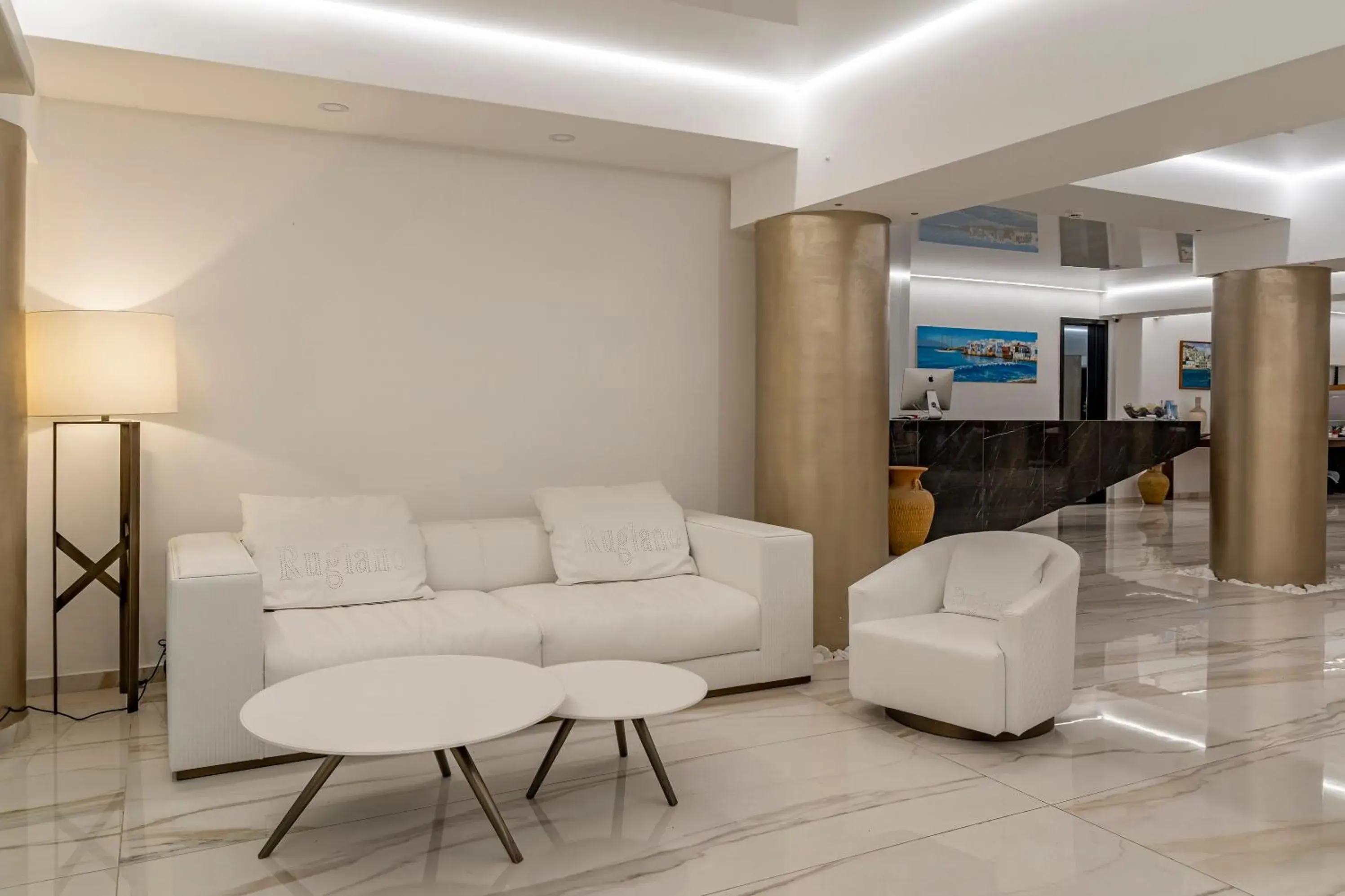 Lobby or reception in Dionysos Hotel