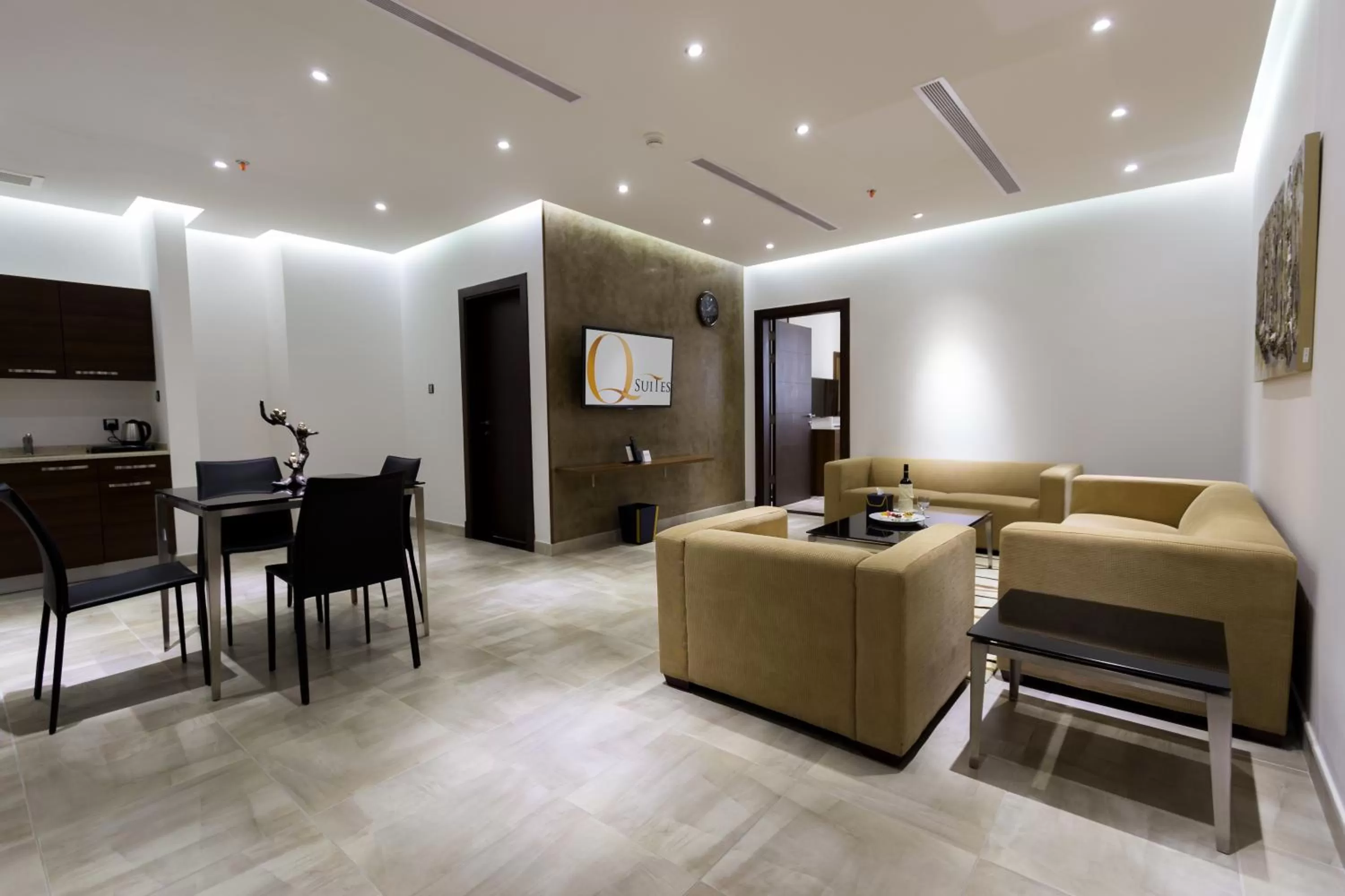 Living room, Seating Area in Q Suites Jeddah by EWA - Managed by HMH