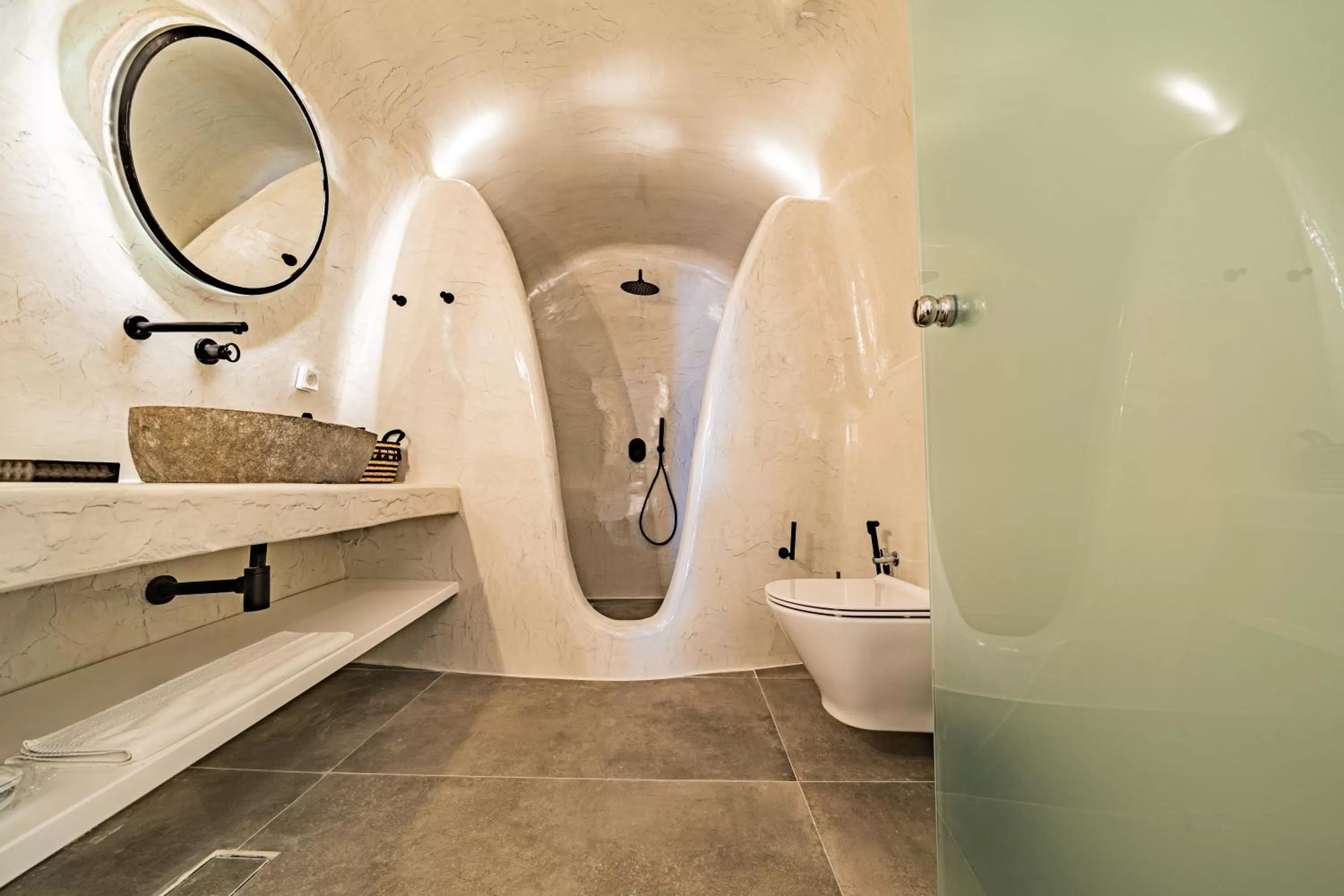 Shower in Eternity Suites Santorini