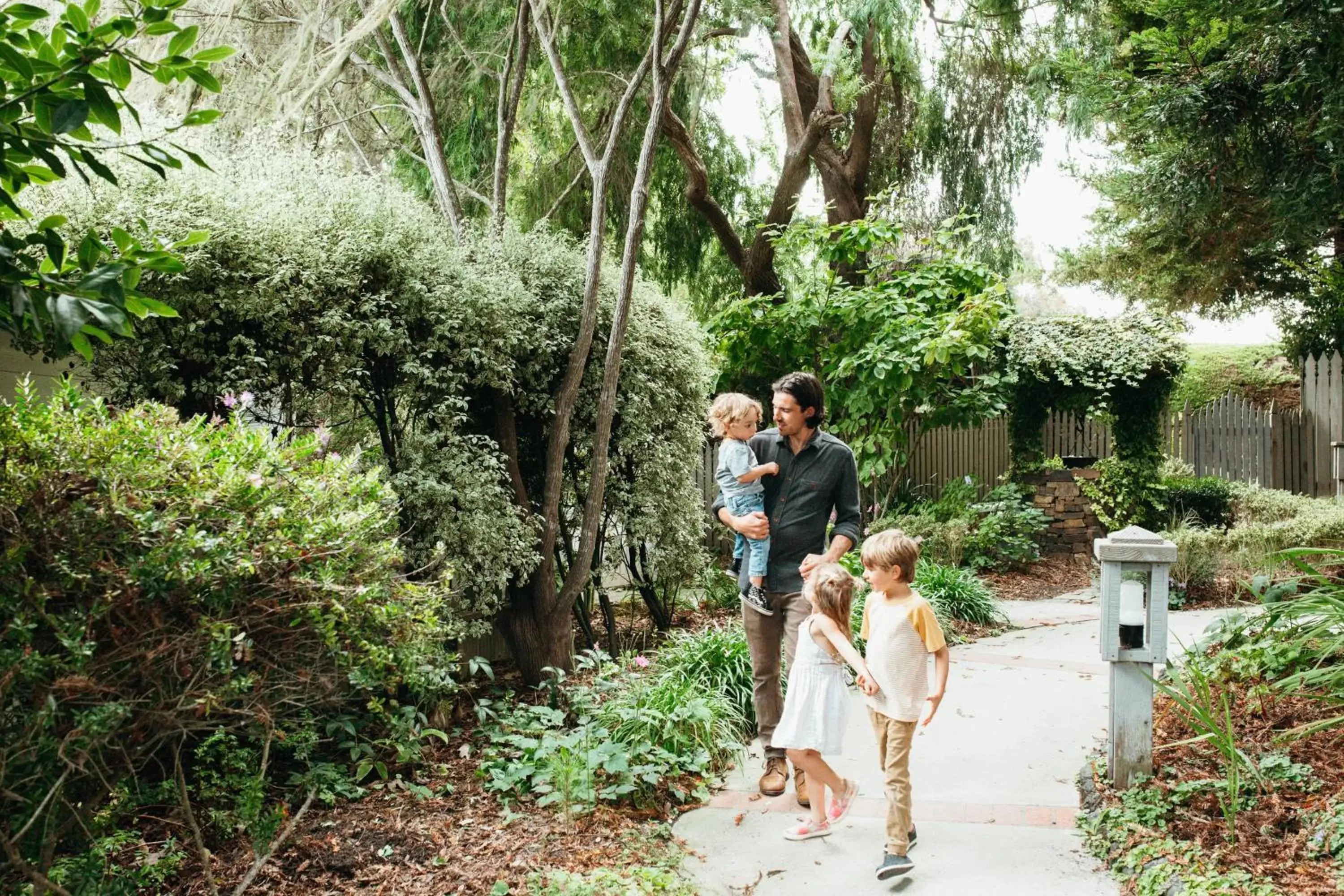 Garden, Family in Cambria Pines Lodge