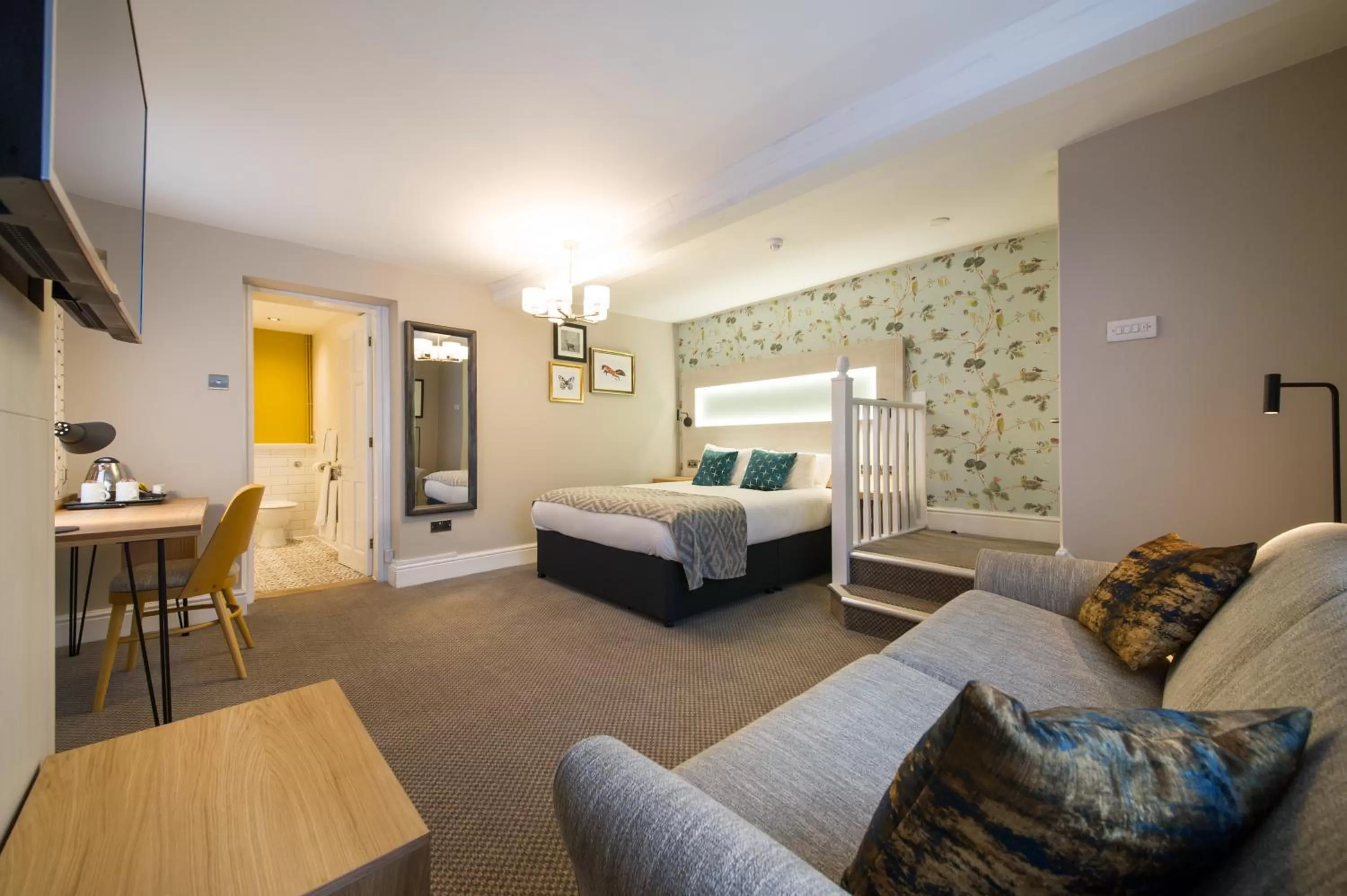 Bed, Seating Area in The Fox House by Innkeeper's Collection