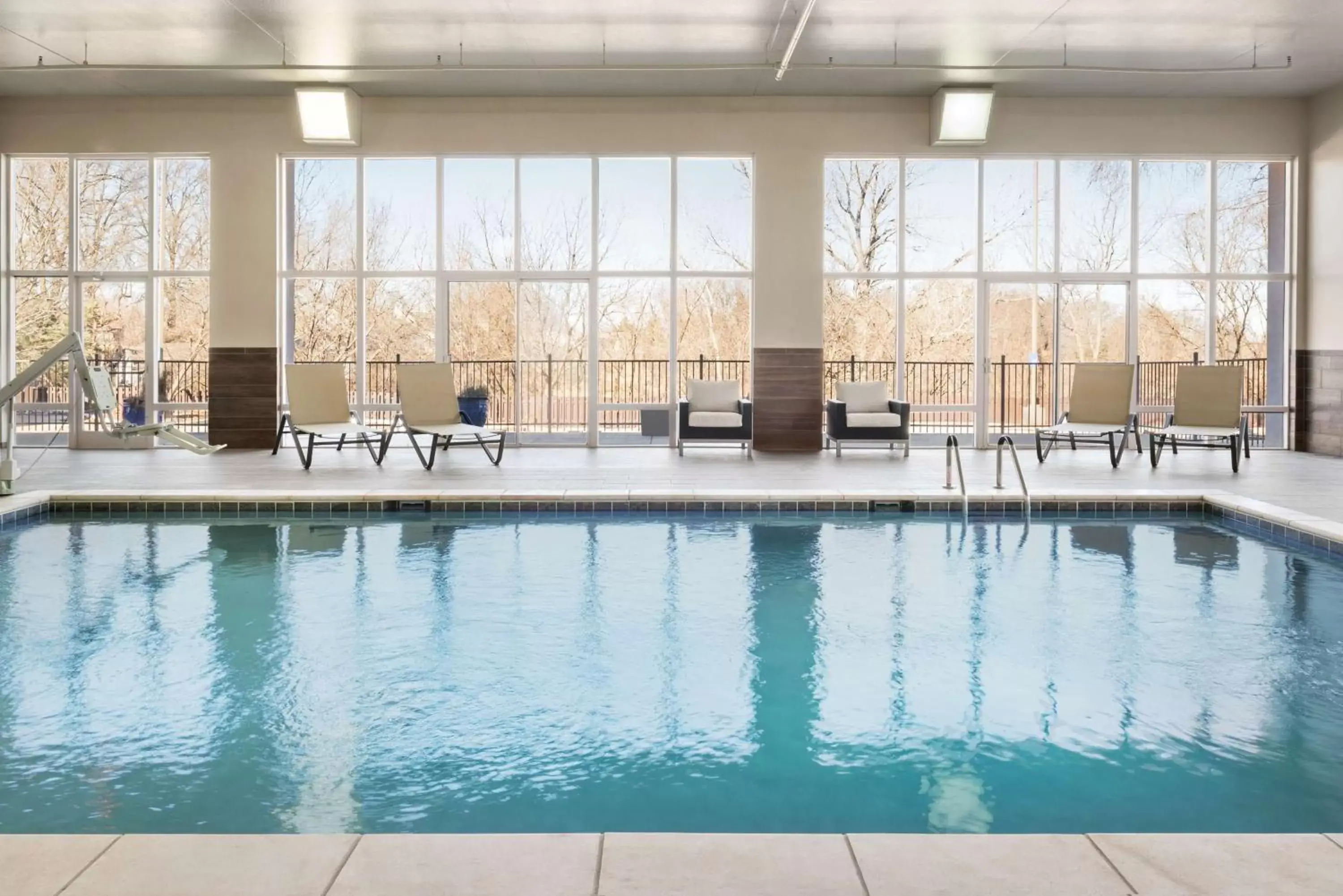 Pool view in Hampton Inn Lawrence Pool view in Hampton Inn Lawrence
