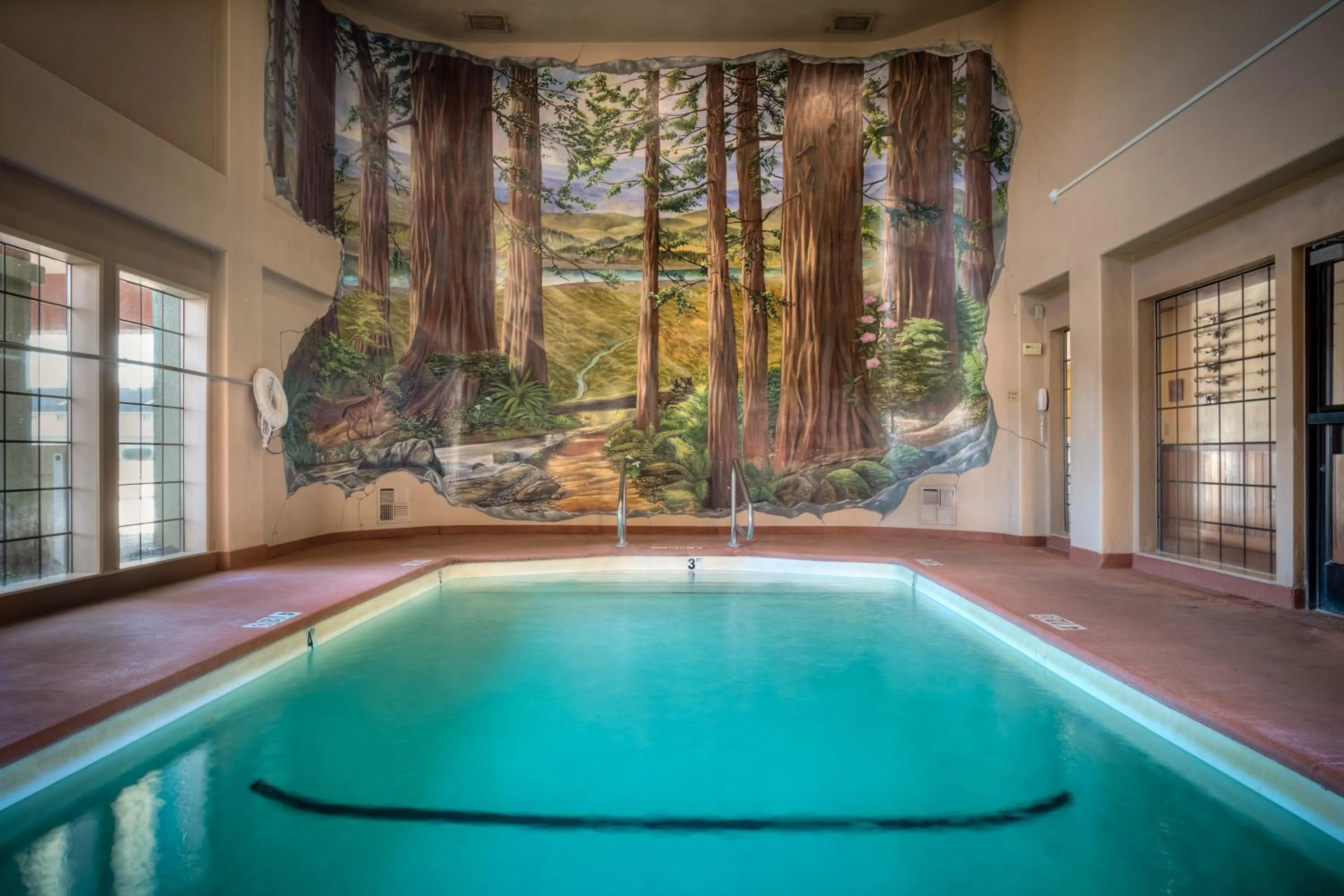 Swimming pool in The Redwood Riverwalk, a boutique hotel
