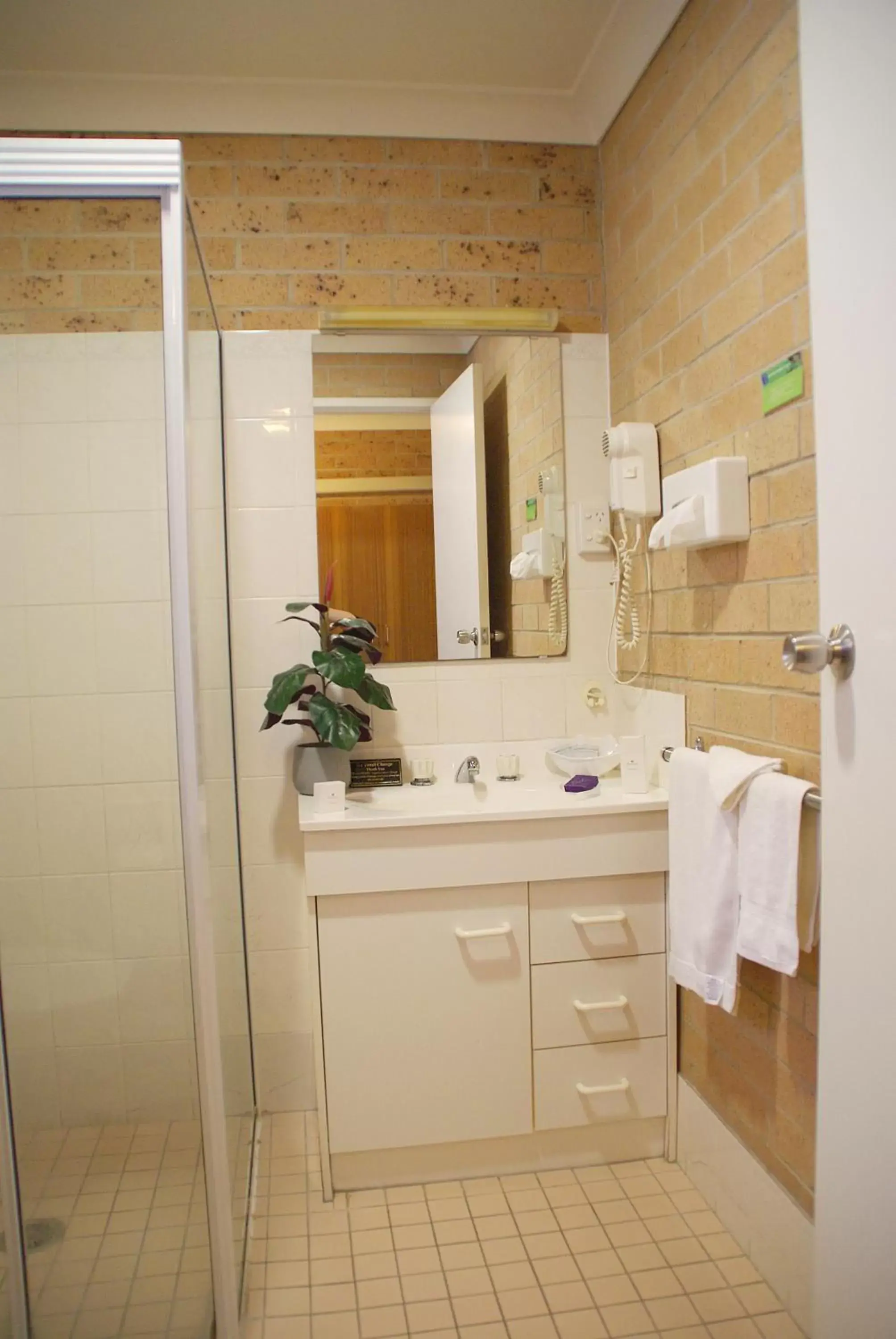 Shower, Bathroom in White Lanterns Motel