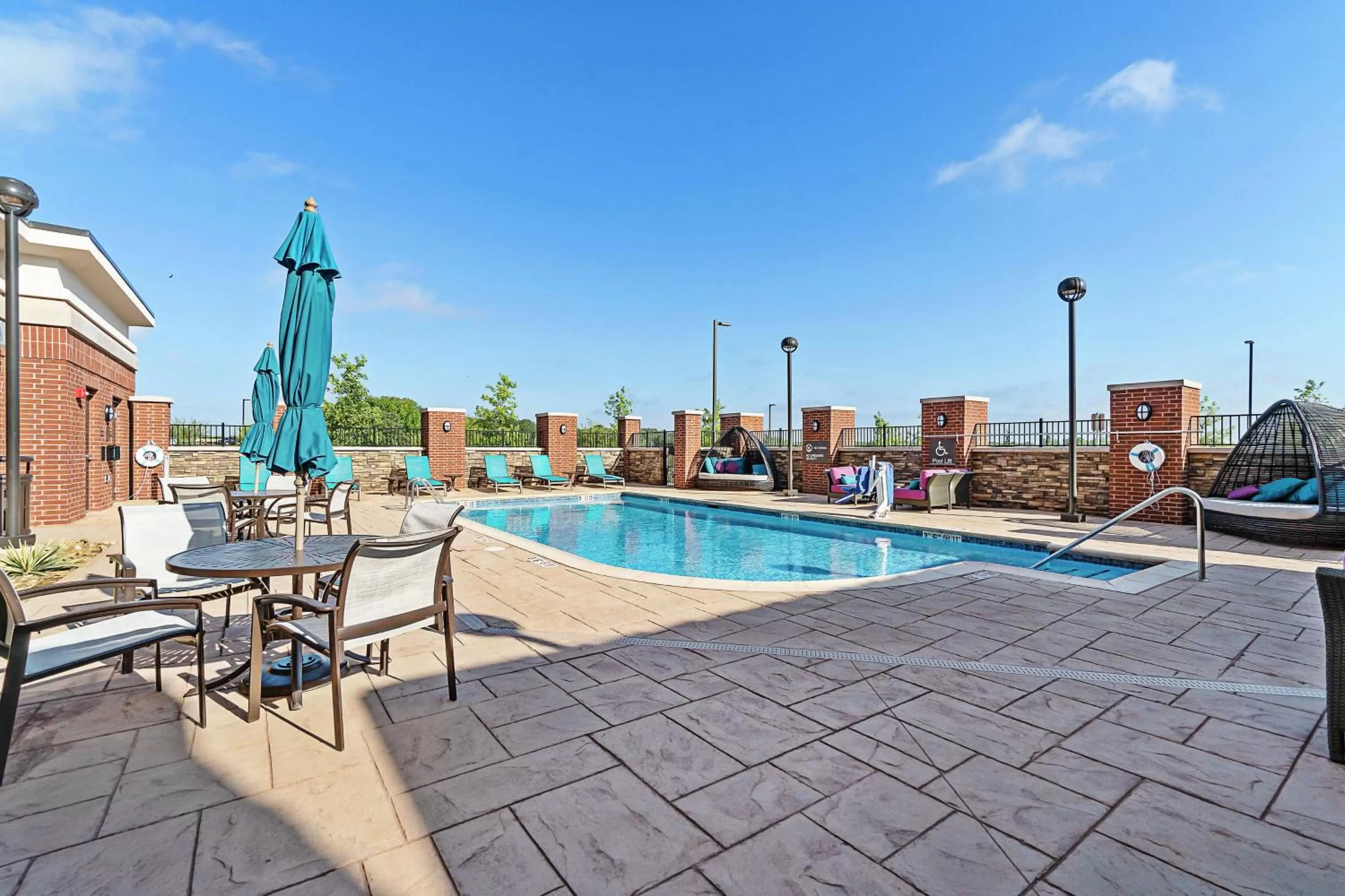 Pool view in Hilton Garden Inn Edmond/Oklahoma City North