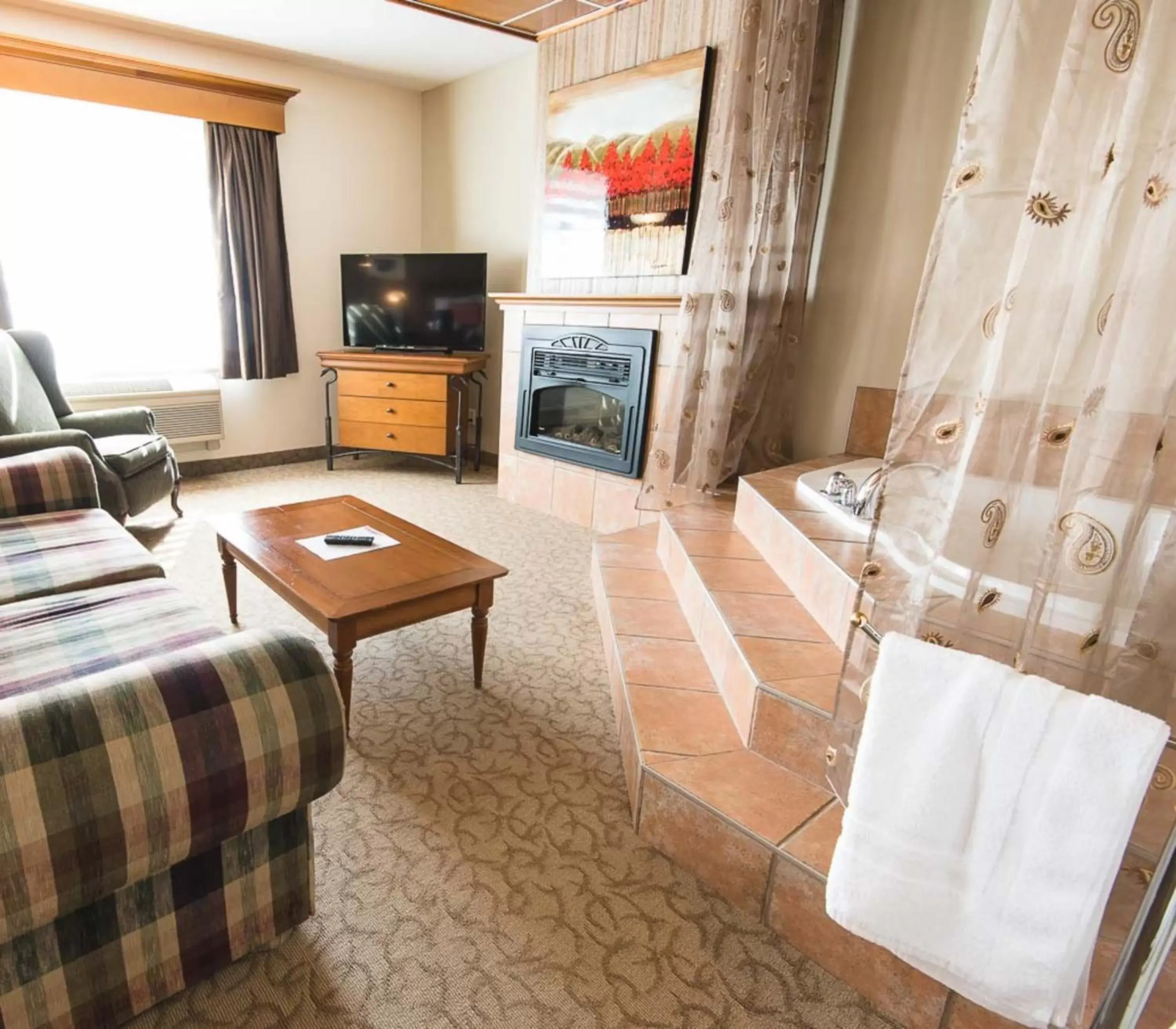 Bathroom, TV/Entertainment Center in Auberge des 21