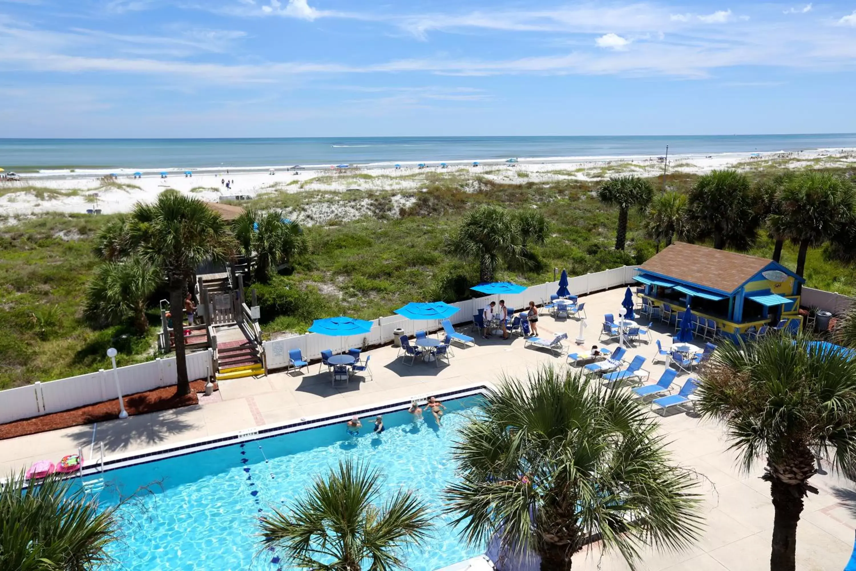 Bird's eye view, Pool View in Guy Harvey Resort on Saint Augustine Beach