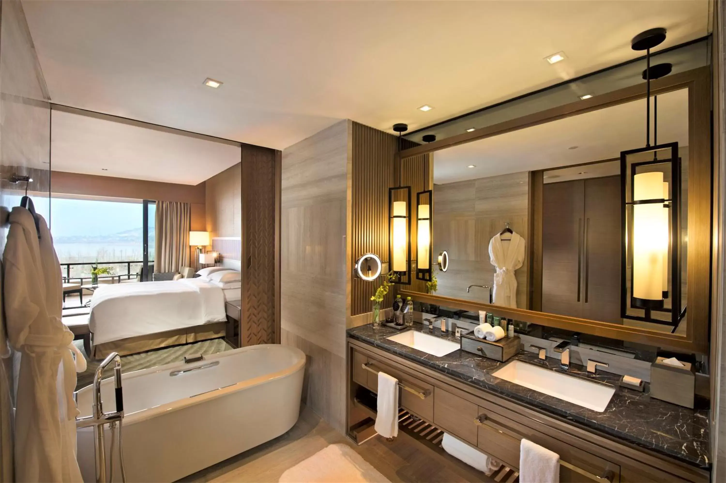 Bath, Bathroom in Hilton Wuhan Optics Valley