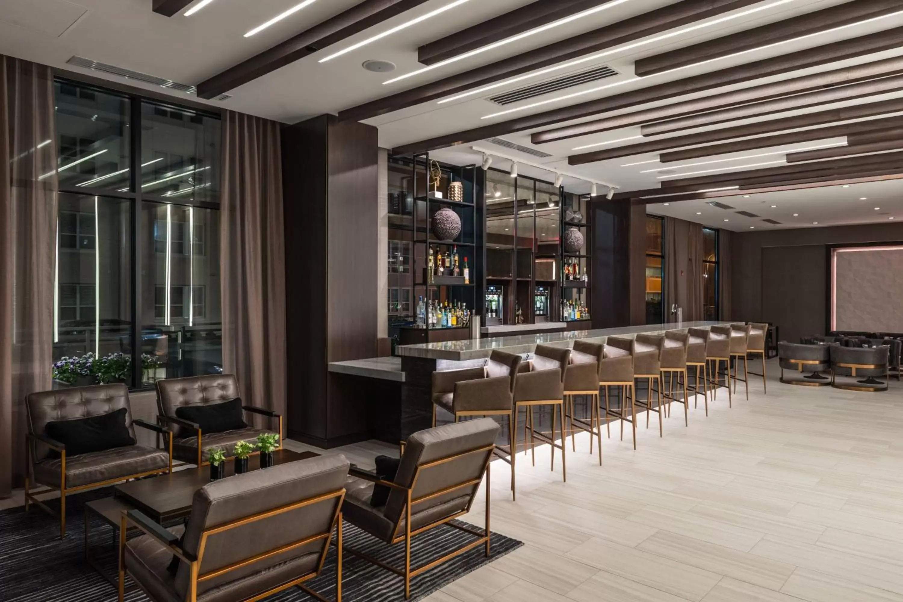 Lounge or bar in AC Hotel by Marriott Worcester