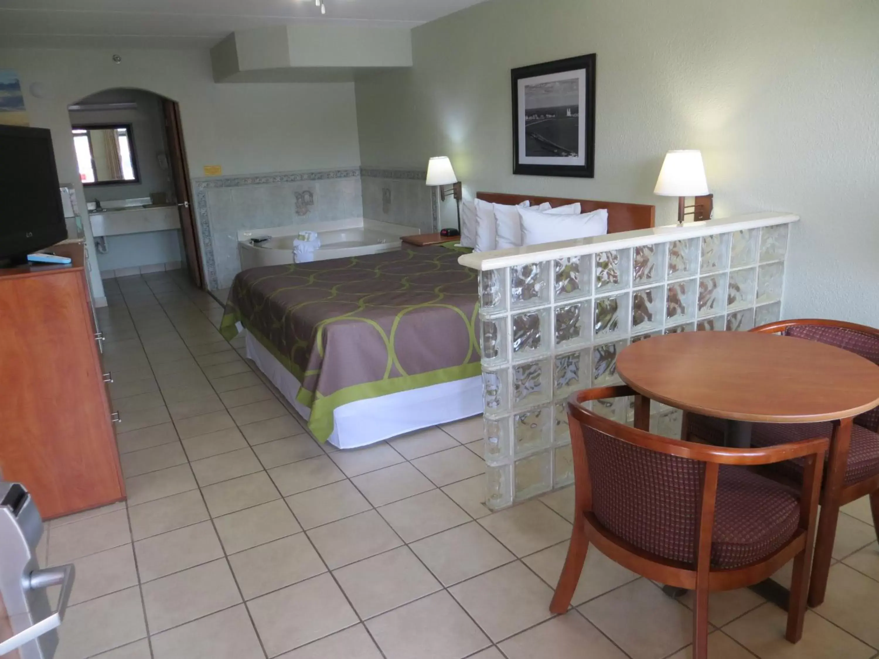 Bedroom, Bed in Super 8 by Wyndham South Padre Island