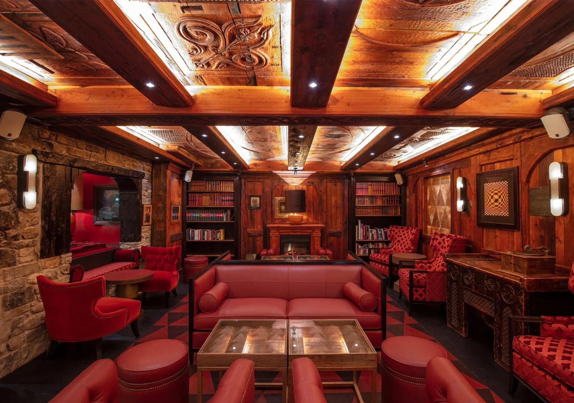 Library in Resort Hotel Alex Zermatt