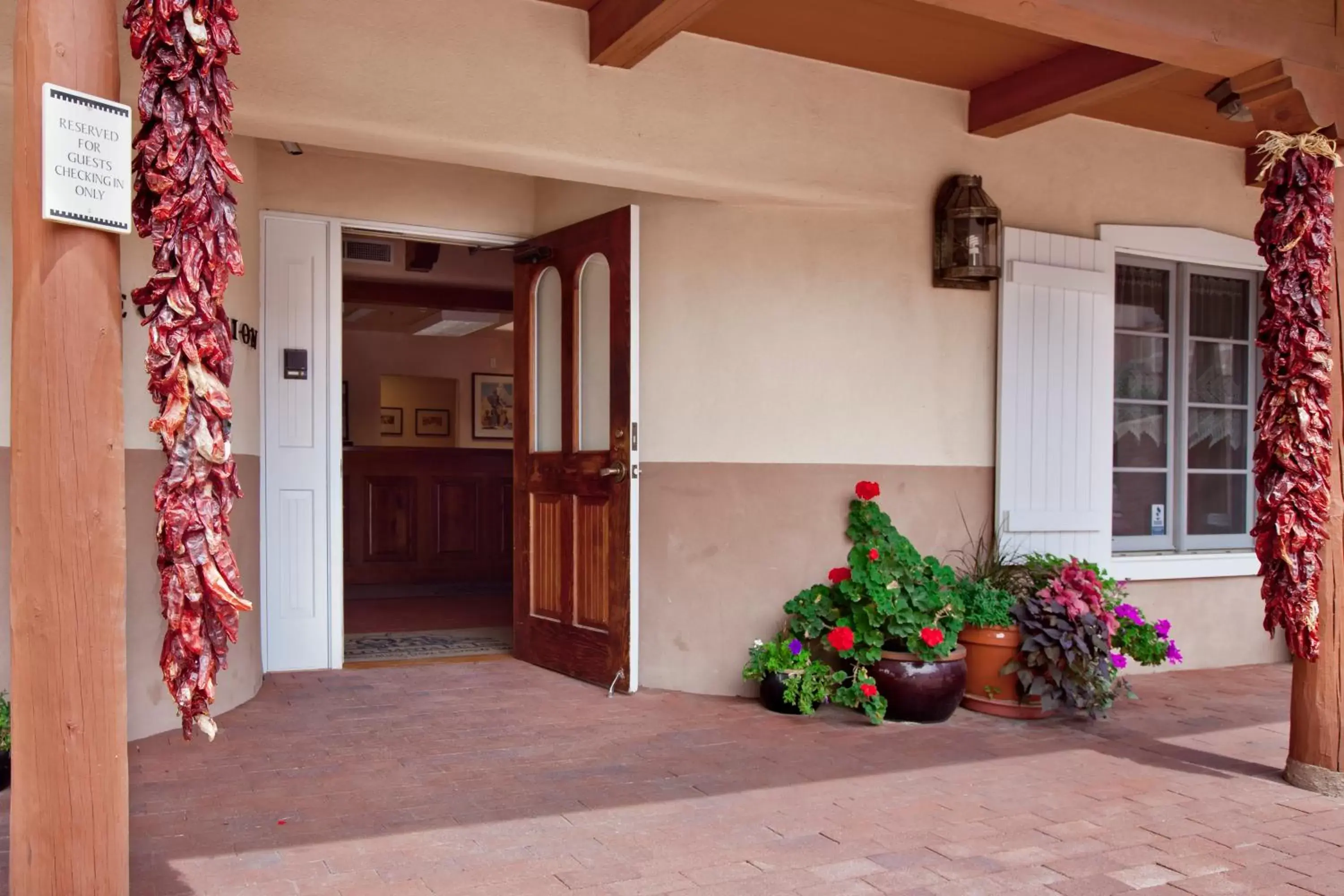 Facade/entrance in Old Santa Fe Inn