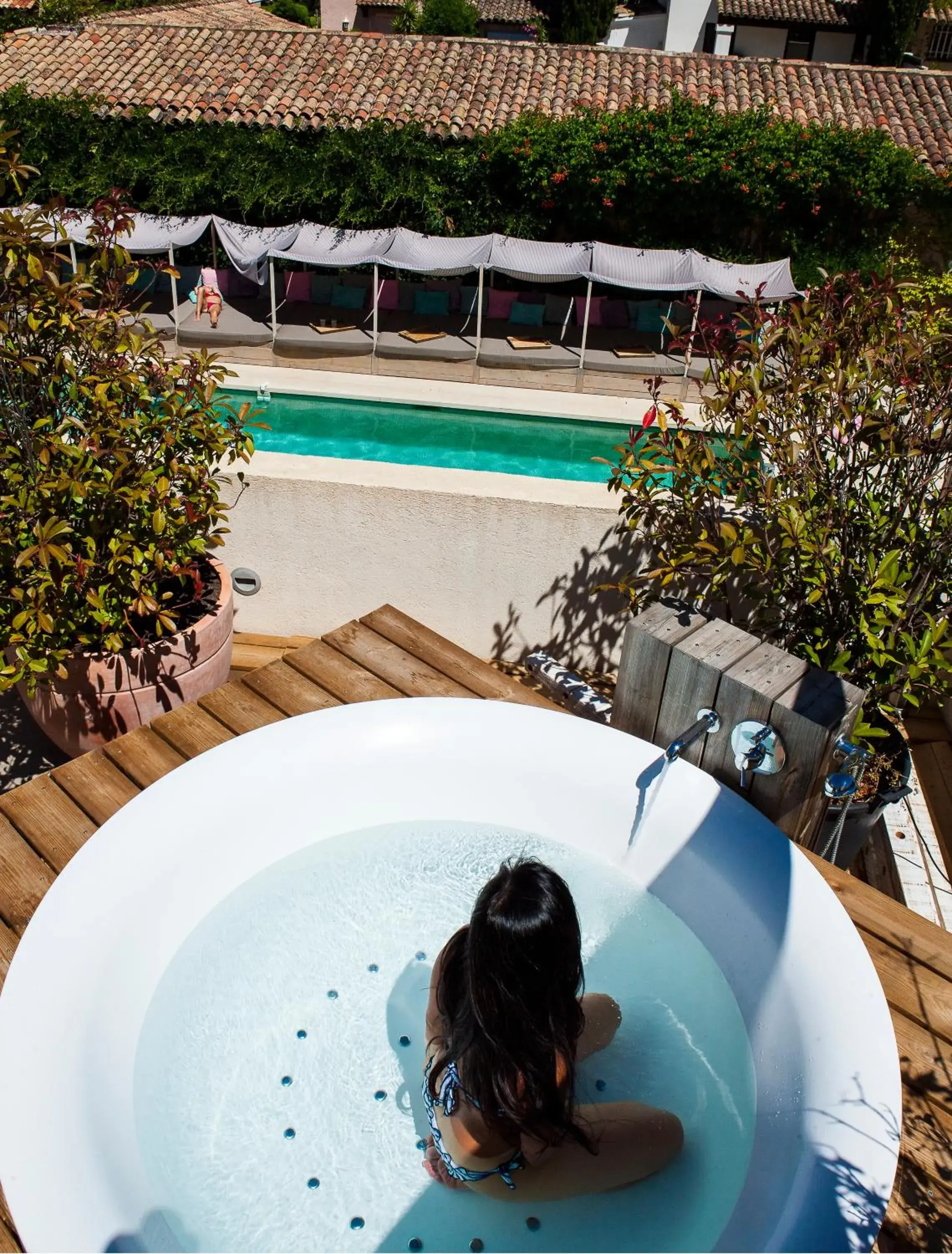 Pool view, Swimming Pool in Hôtel Font Mourier