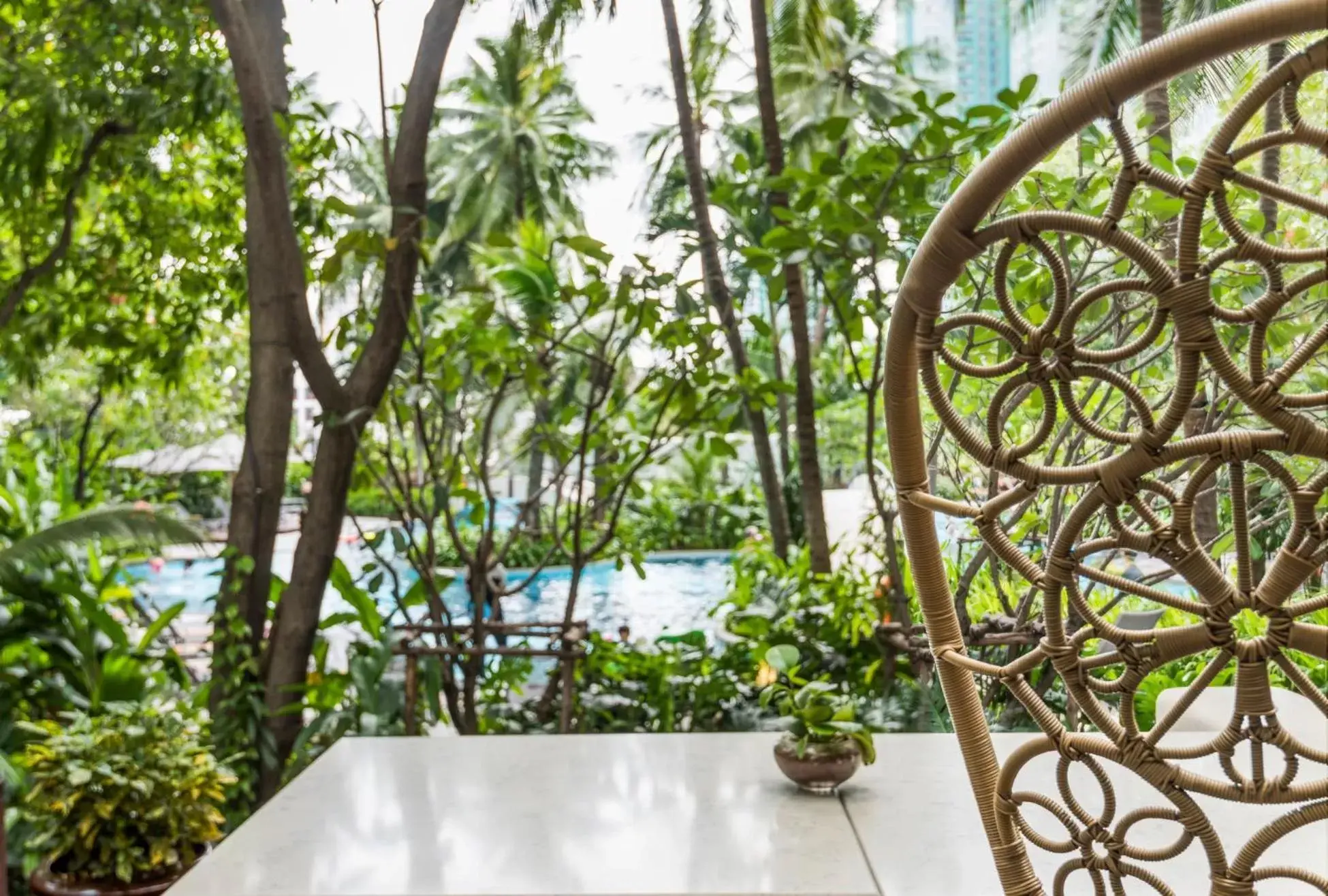 Lounge or bar, Pool View in Chatrium Residence Sathon Bangkok