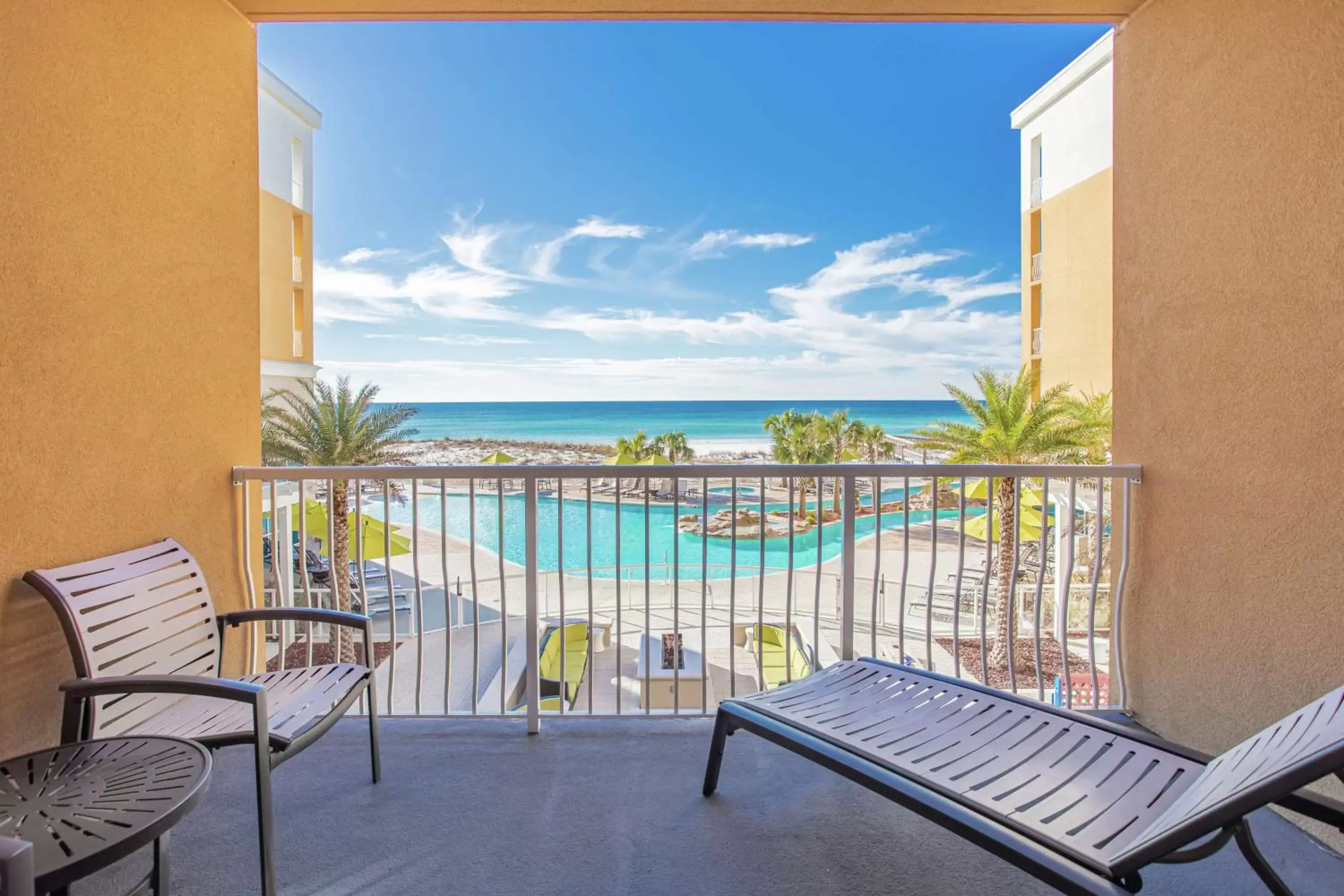 Pool view, Balcony/Terrace in Hilton Garden Inn Ft. Walton Beach